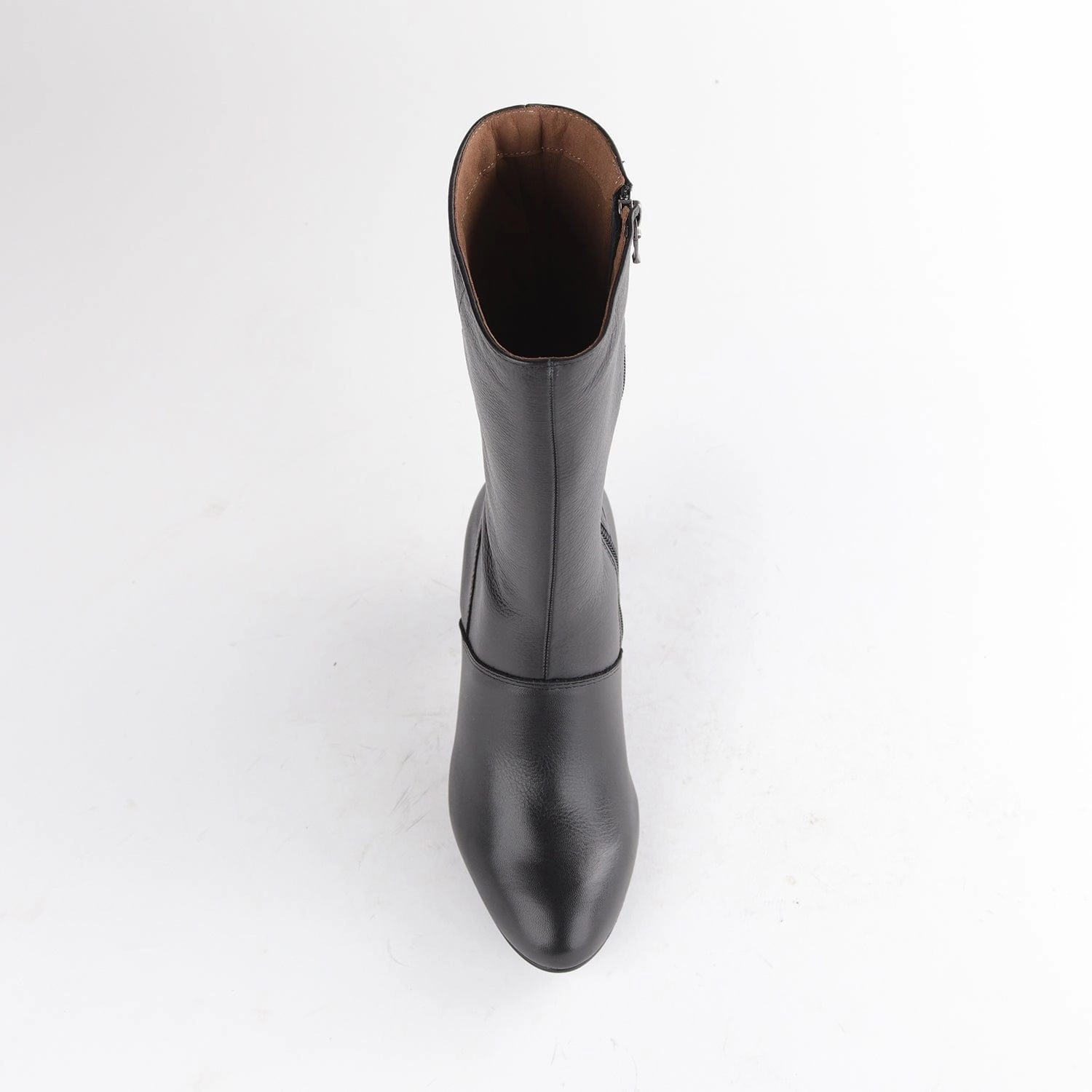 High Heel Mid-calf Boot in Black – 12489