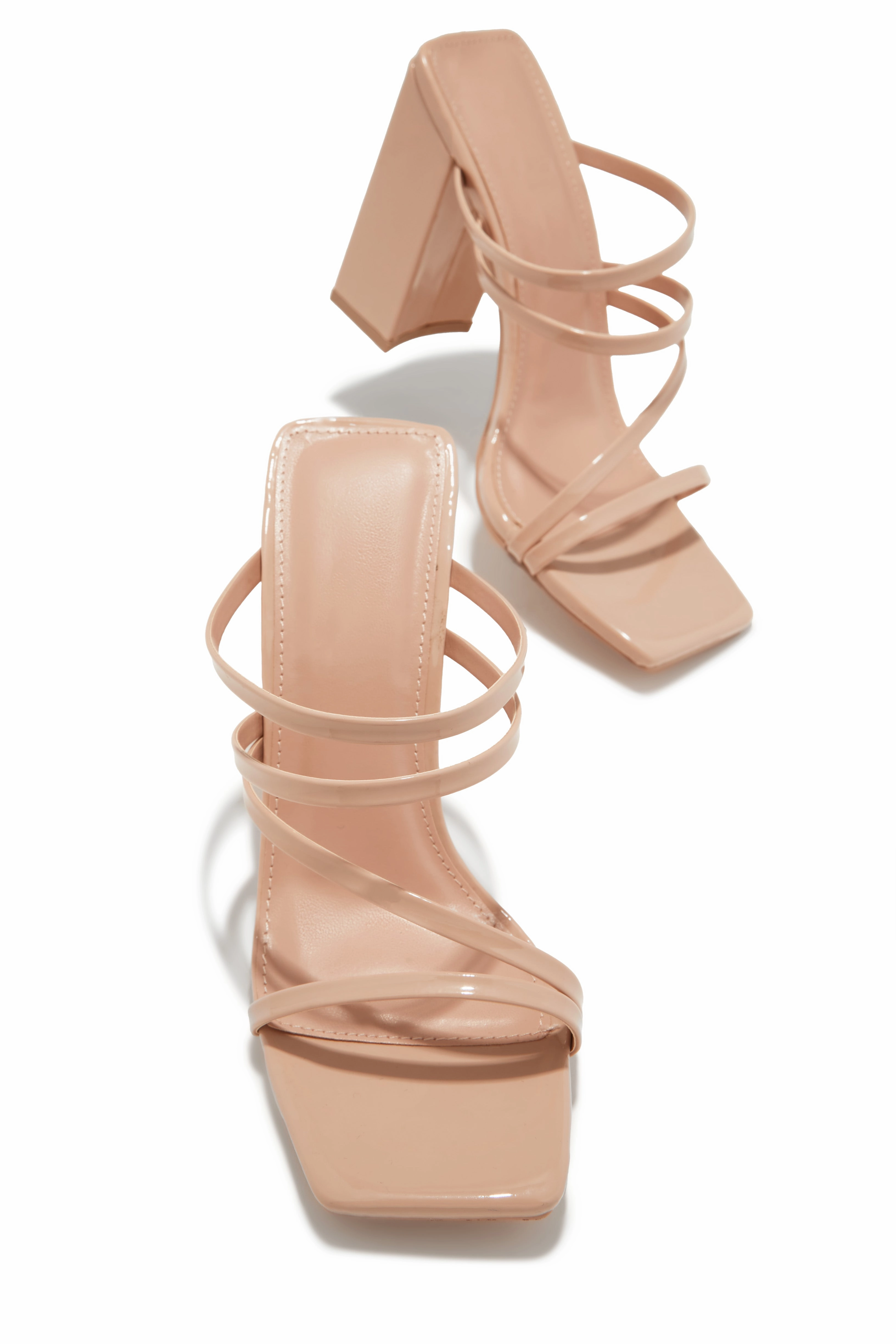Jaziel Block Heel Mules - Nude