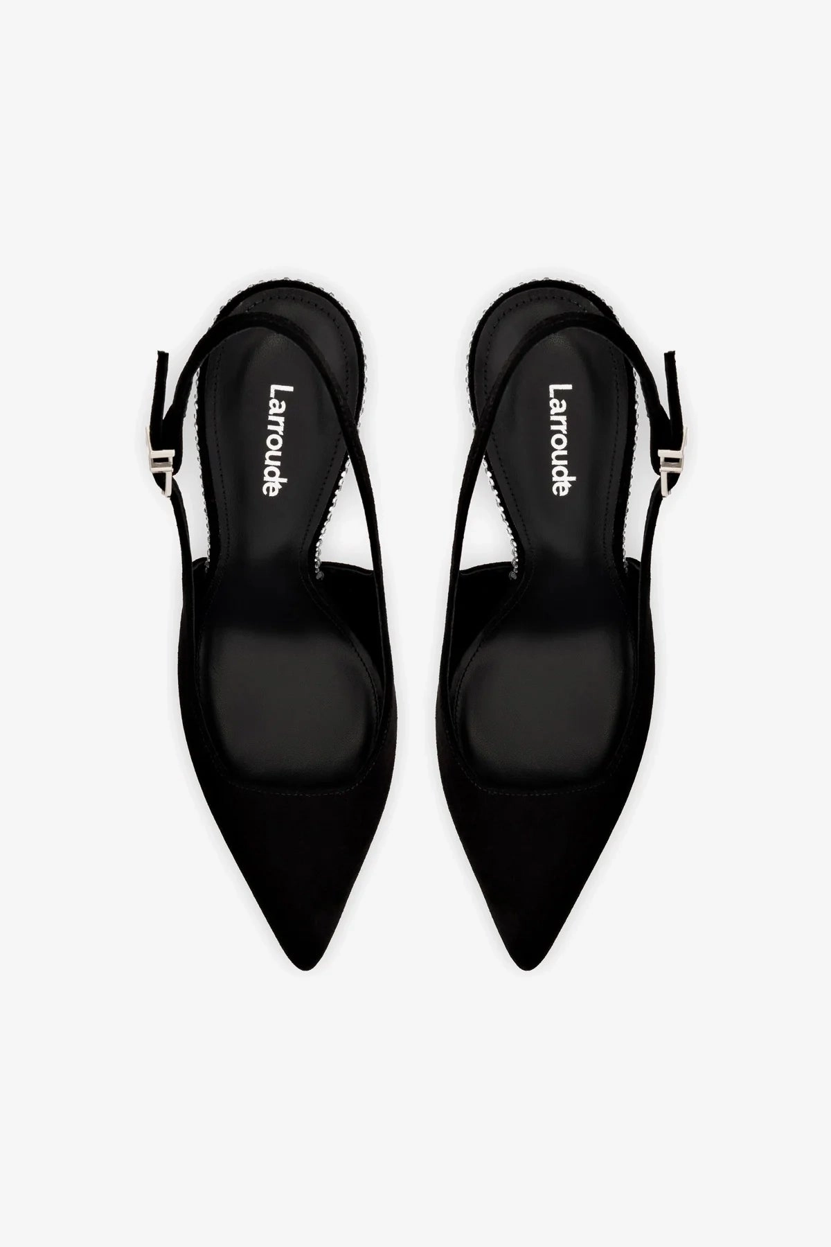 Kaitlan Crystal Pump In Black Suede