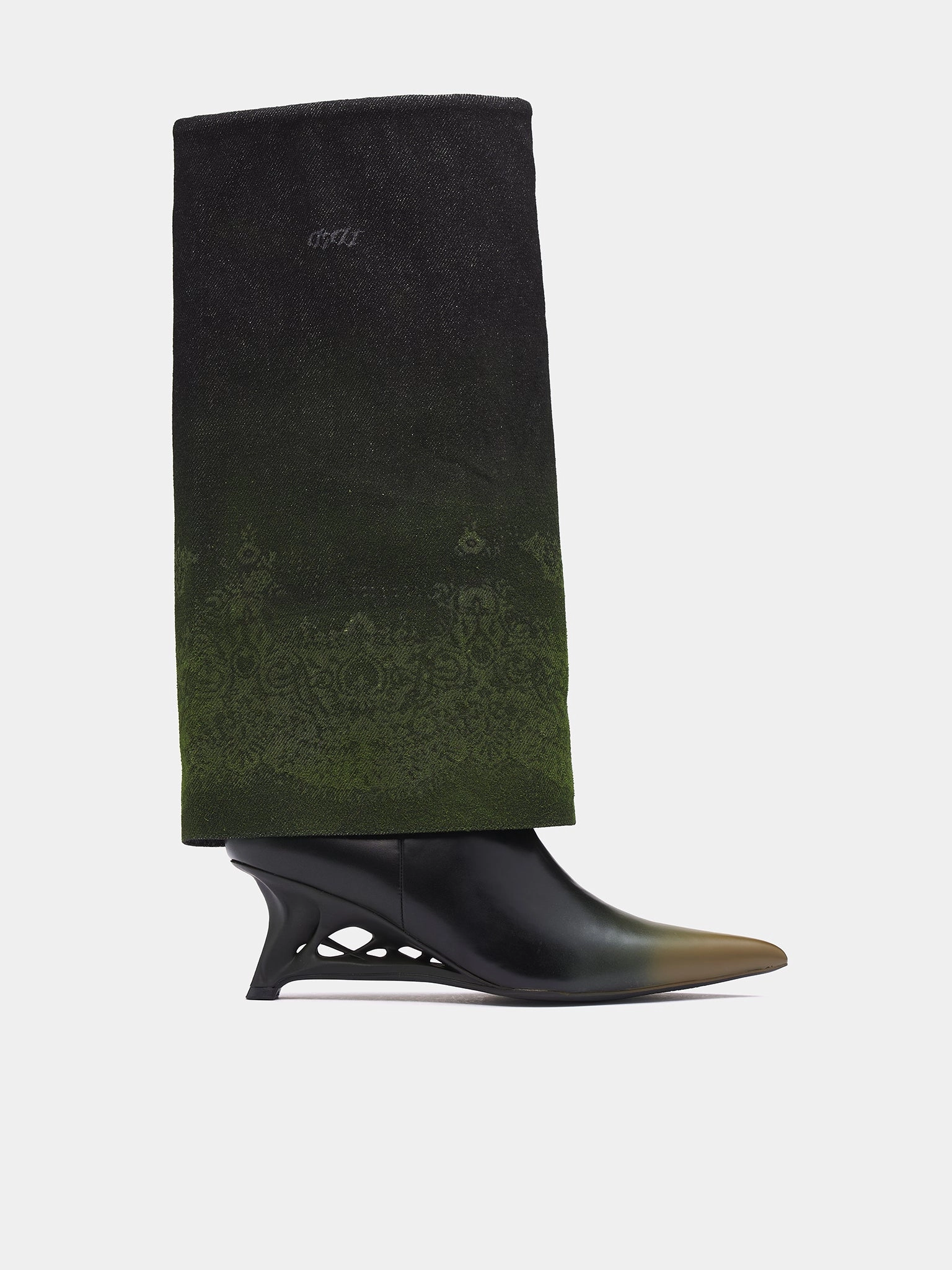 Lace Printed Boots (DL-02-BROWN)