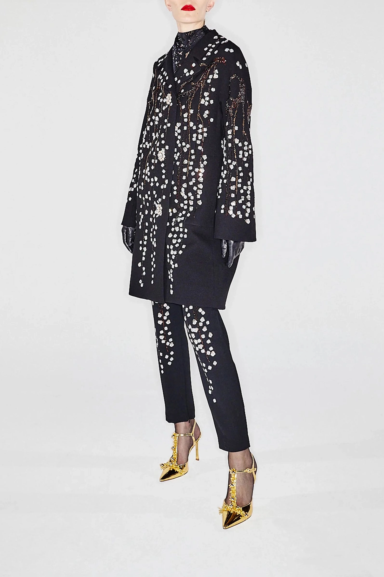Larroudé x Libertine Pump In Gold Specchio and Golden Balls