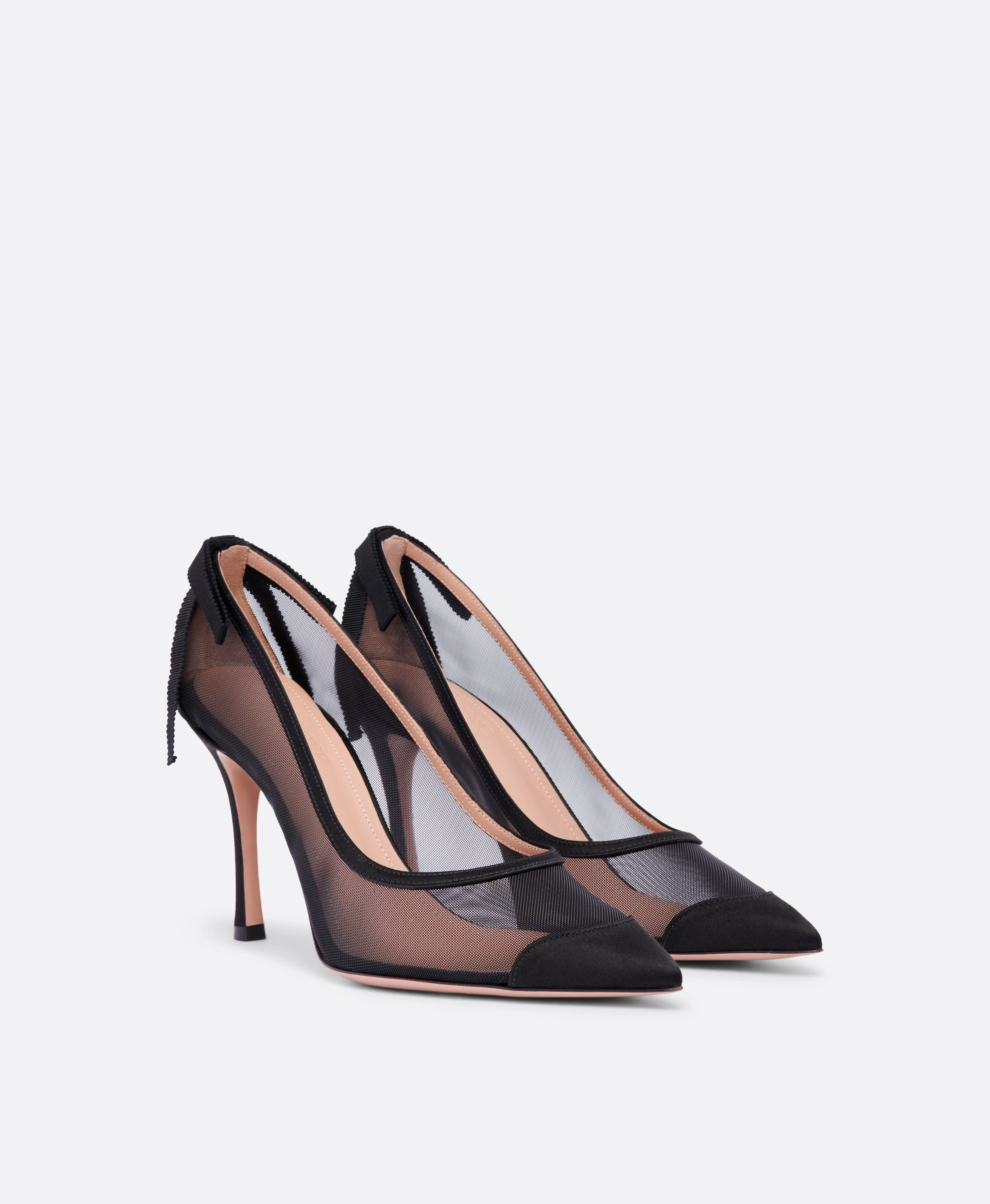 Liberty 90 Black Mesh Pumps