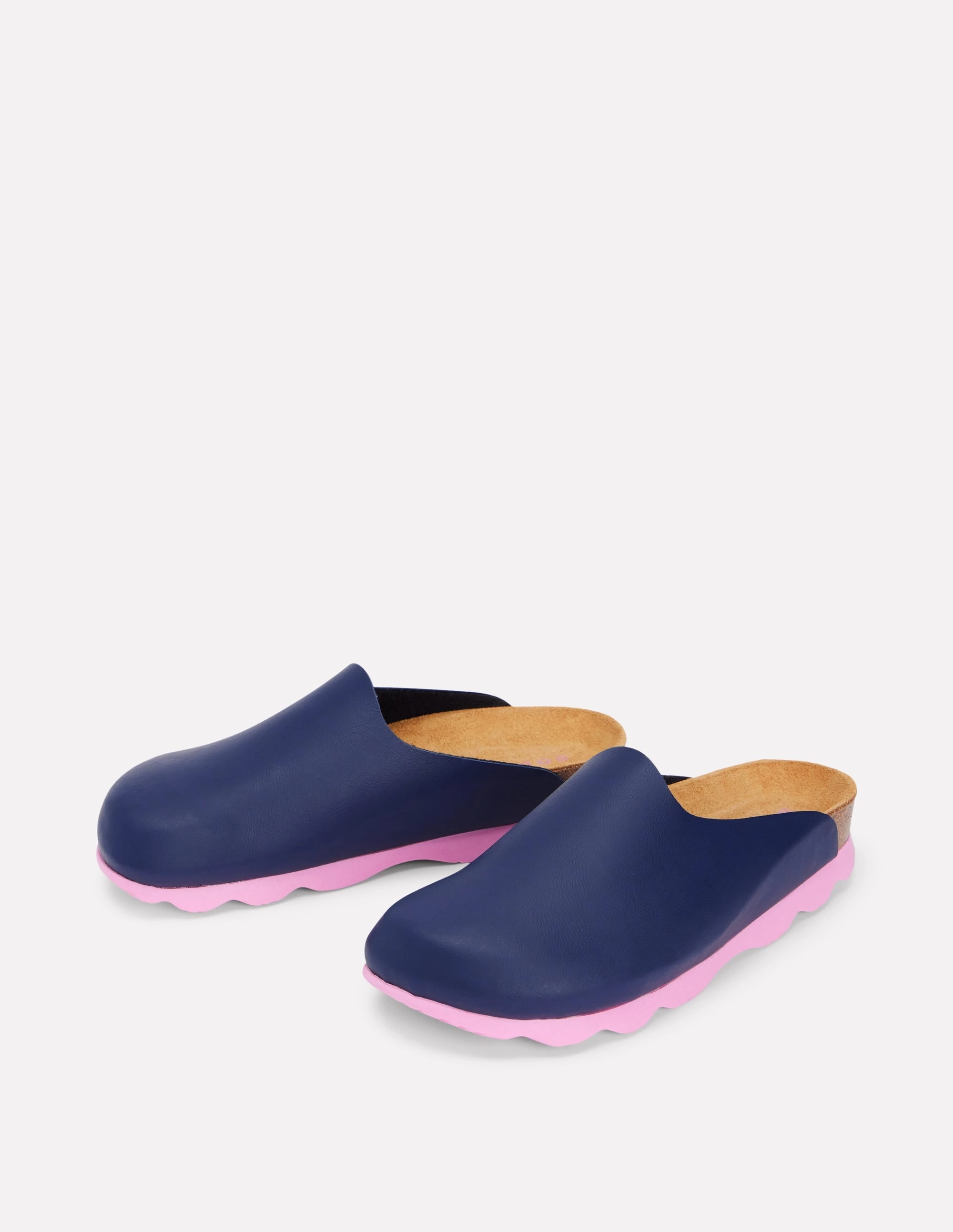 Lyla Colour Block Clogs-Navy/Soft Pink