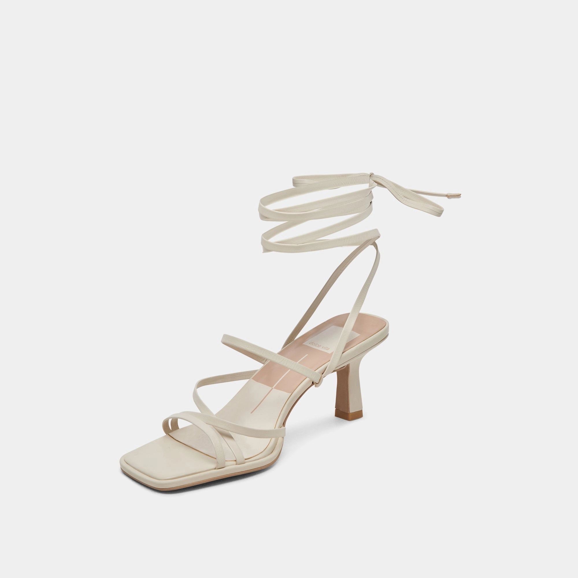 MALABO HEELS IVORY LEATHER - re:vita