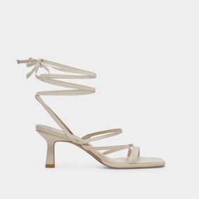 MALABO HEELS IVORY LEATHER - re:vita