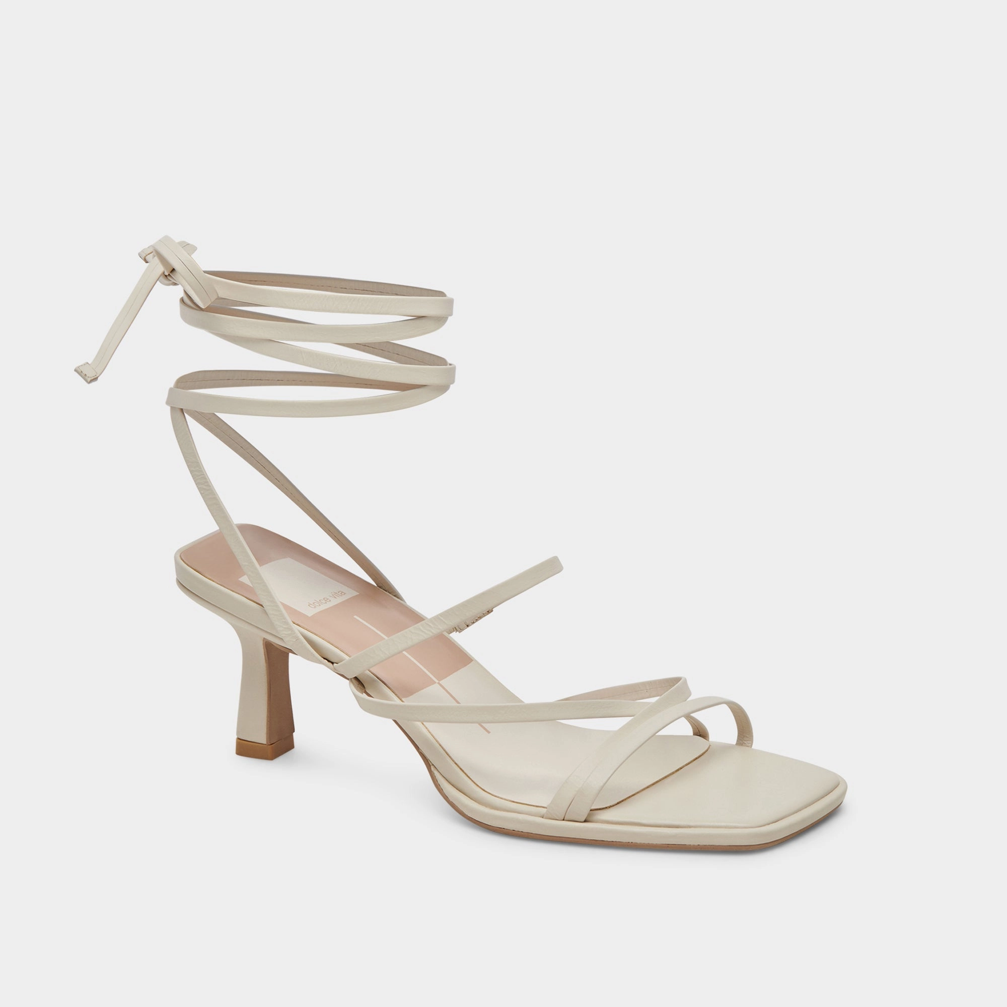 MALABO HEELS IVORY LEATHER - re:vita
