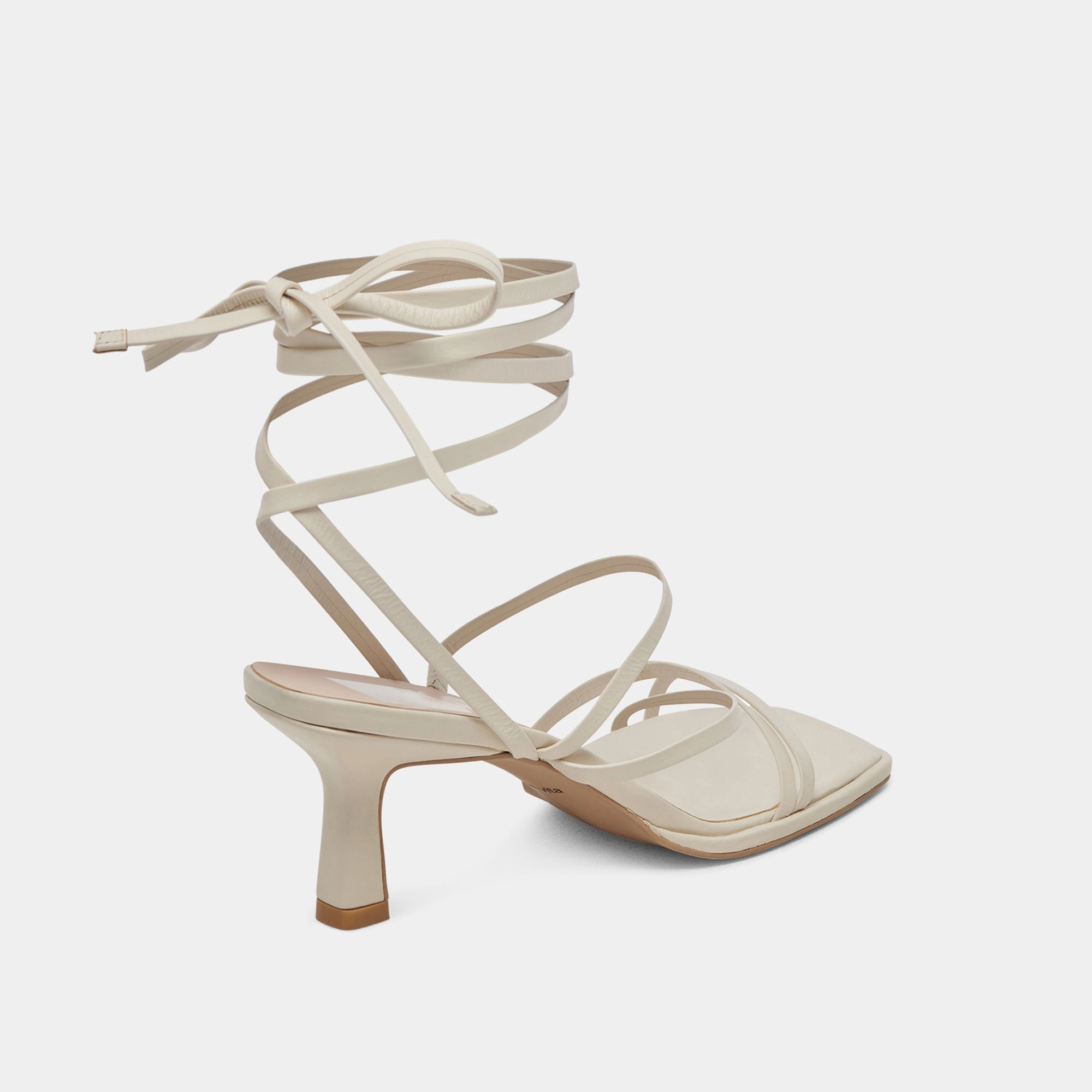 MALABO HEELS IVORY LEATHER - re:vita