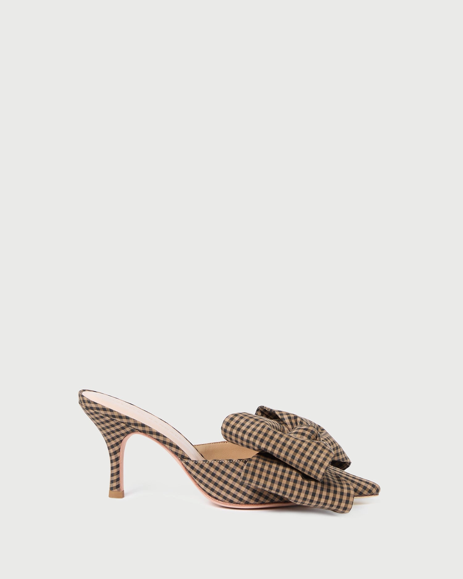 Margot Brown/Black Check Bow Mule