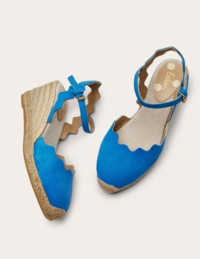 Nadine Espadrille Wedges-Moroccan Blue