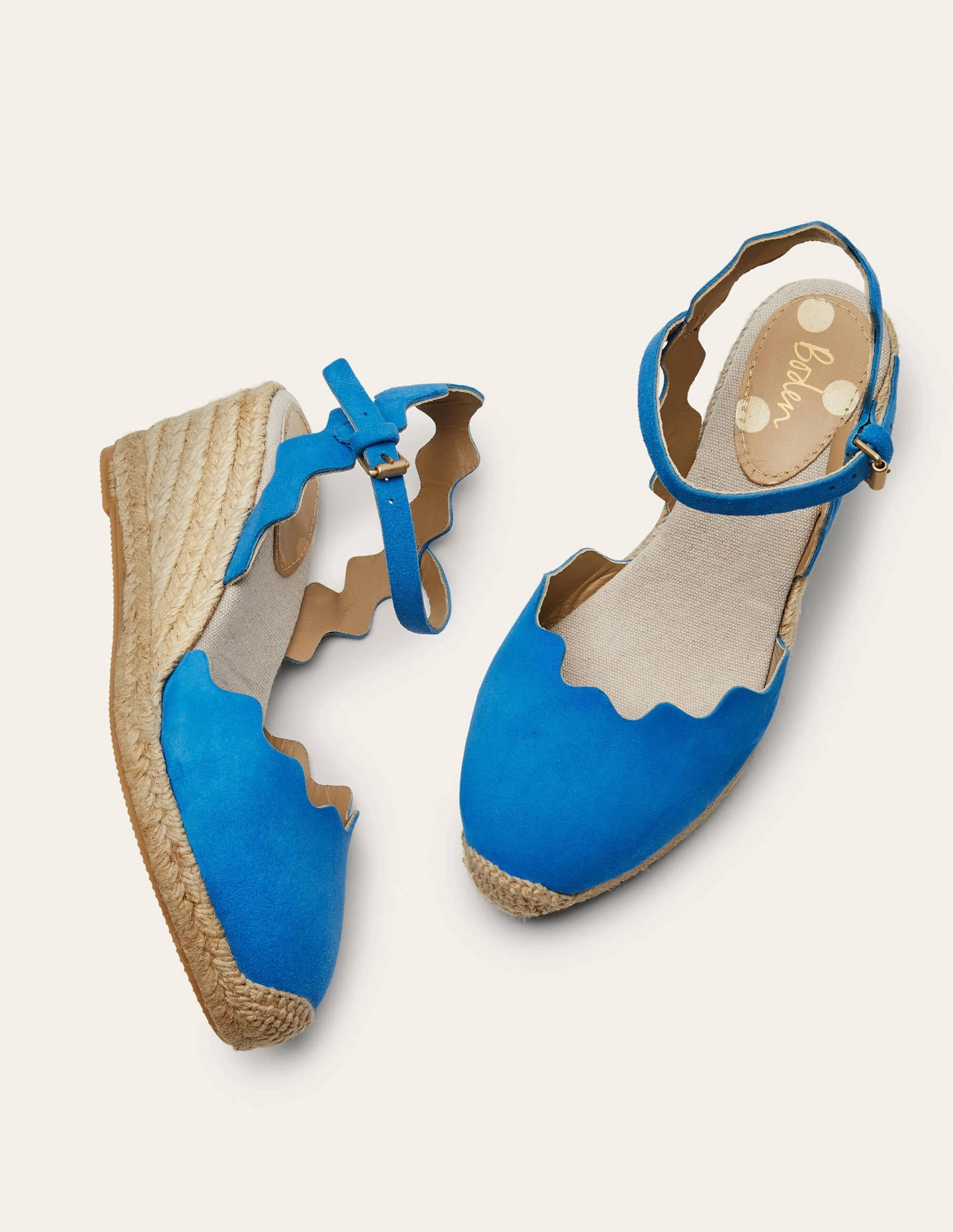 Nadine Espadrille Wedges-Moroccan Blue