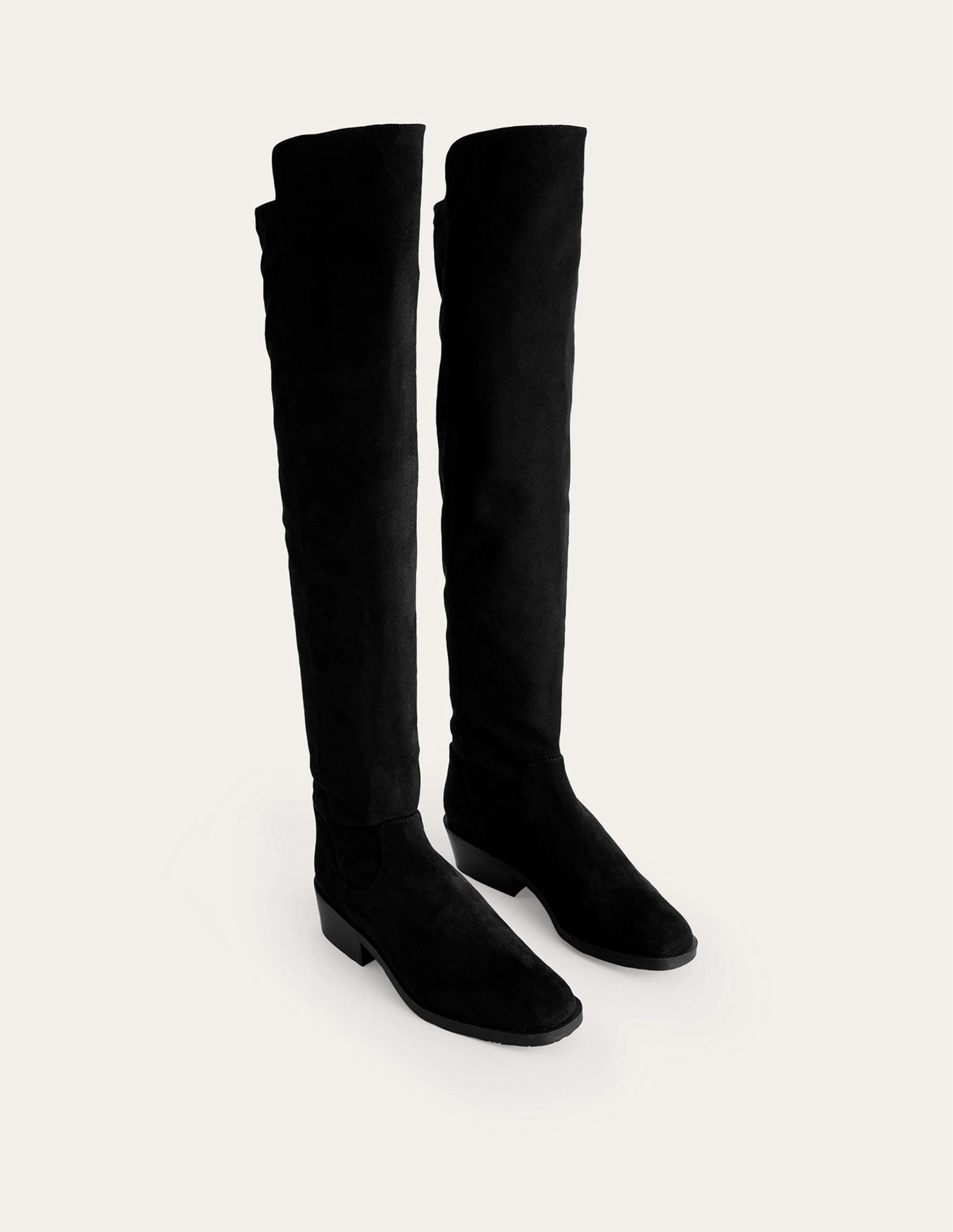 Over-The-Knee Stretch Boots-Black