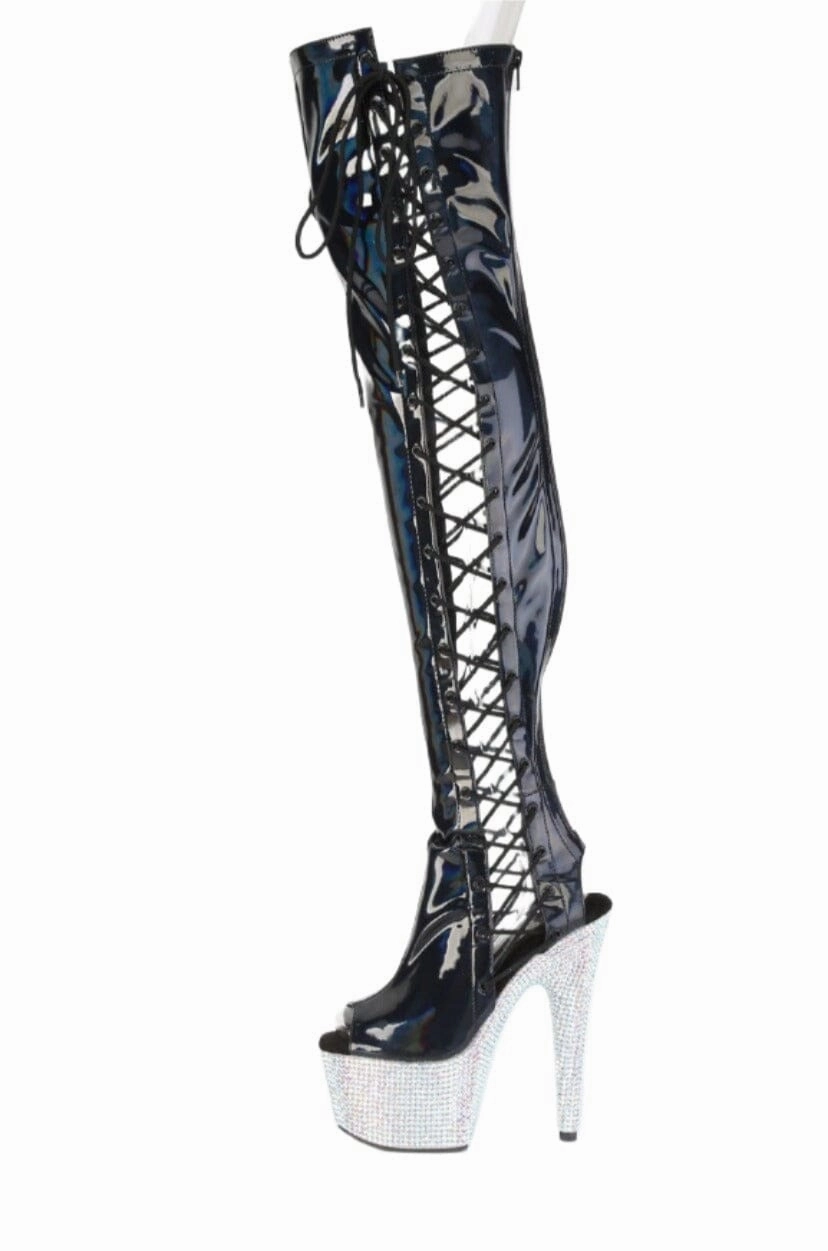 Pleaser BEJEWELED-3052HG-7 Thigh Boot