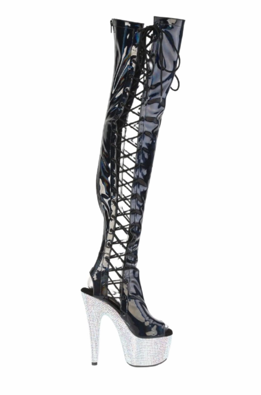 Pleaser BEJEWELED-3052HG-7 Thigh Boot