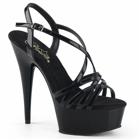 Pleaser Delight-613-Black-Size 5-Clearance