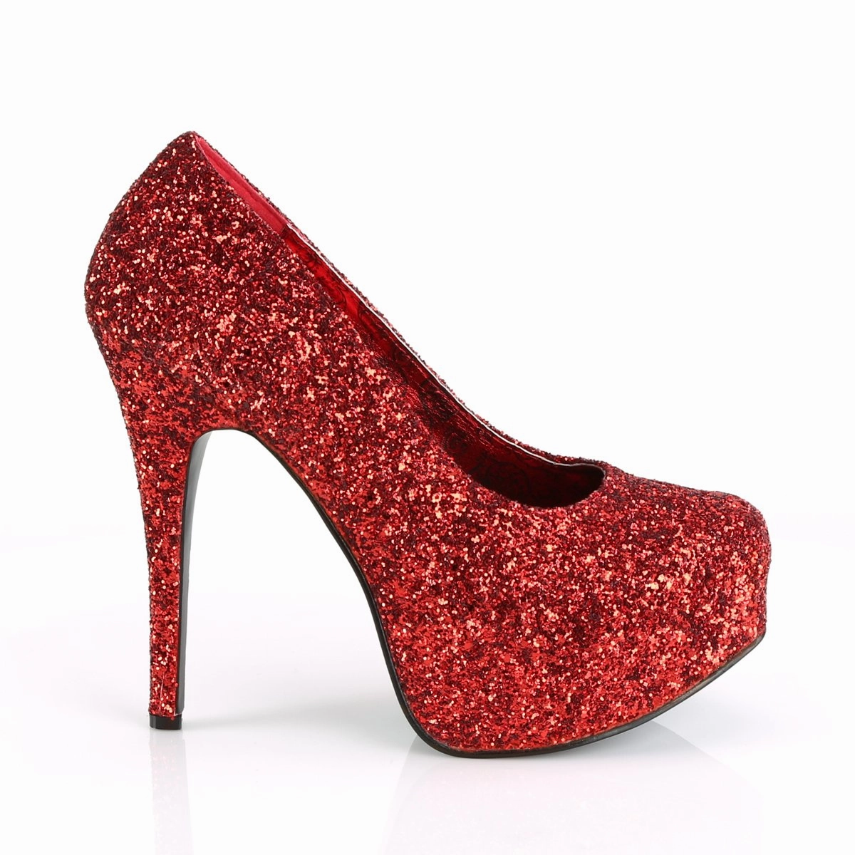 Pleaser Pink Label Teeze-06GW-Red-Size 14-Clearance