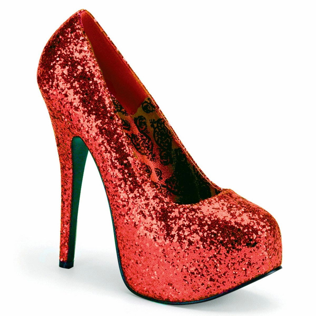 Pleaser Pink Label Teeze-06GW-Red-Size 14-Clearance