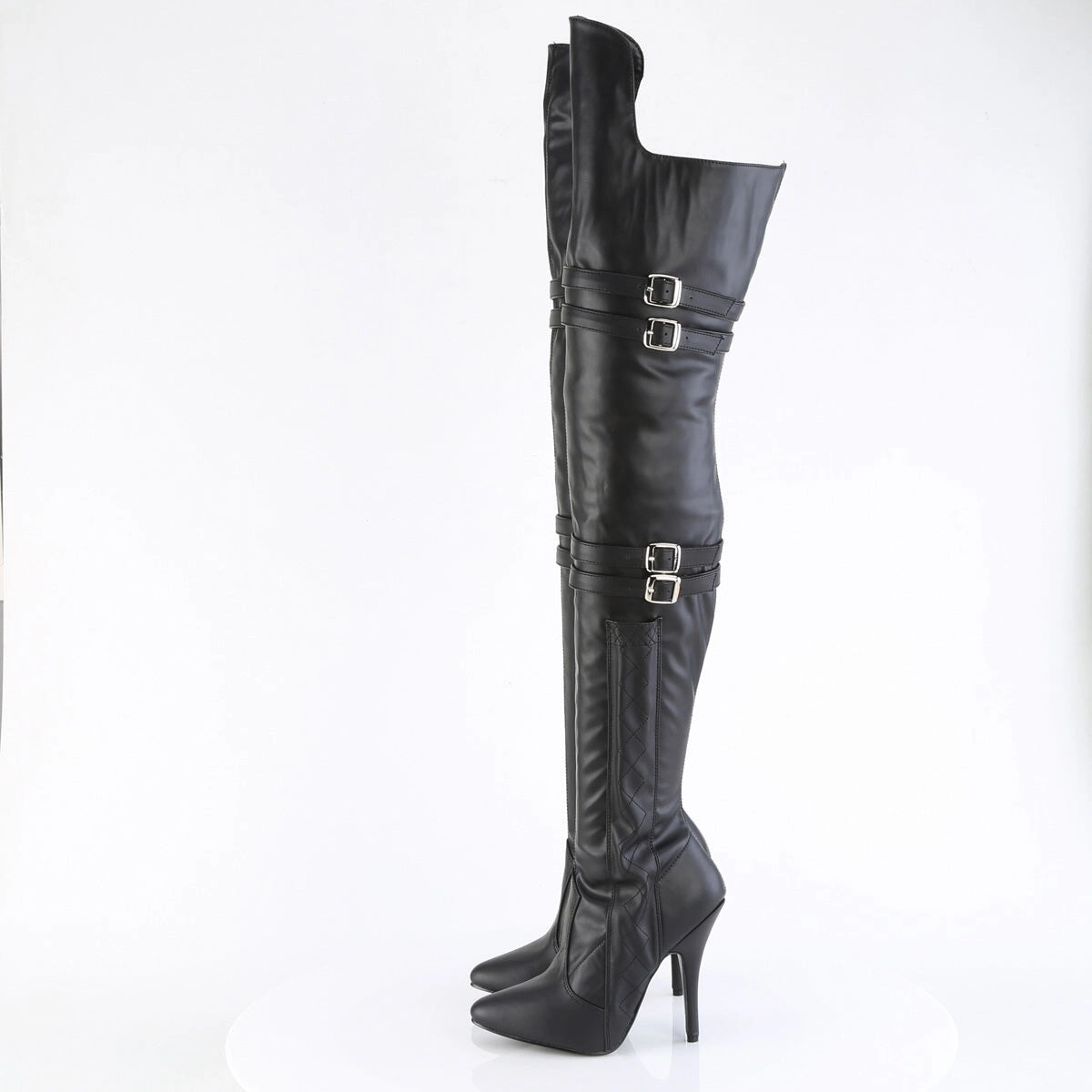 Pleaser Seduce-3080-Black-Size 7-Clearance