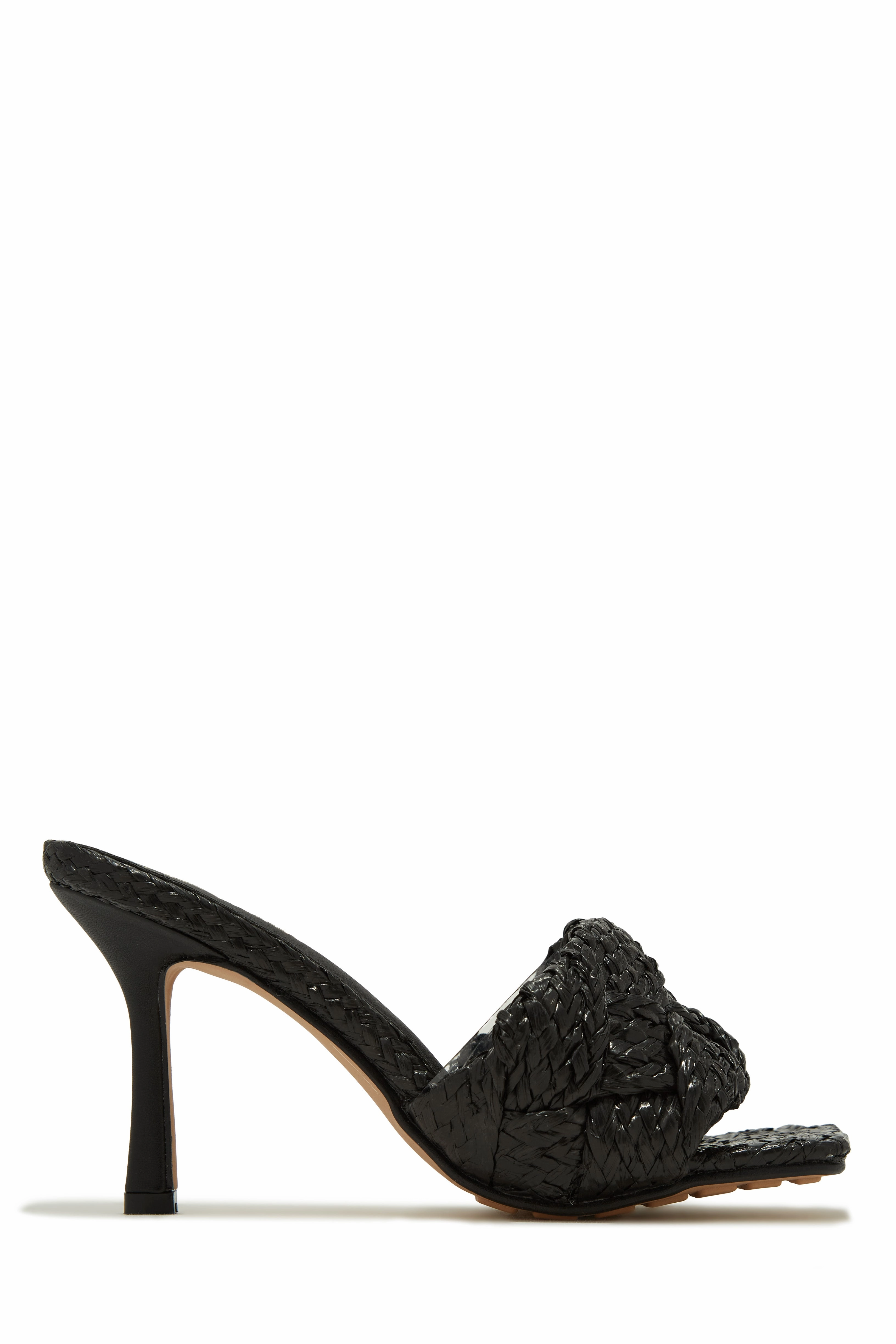 Positano Mid Heel Mules - Black