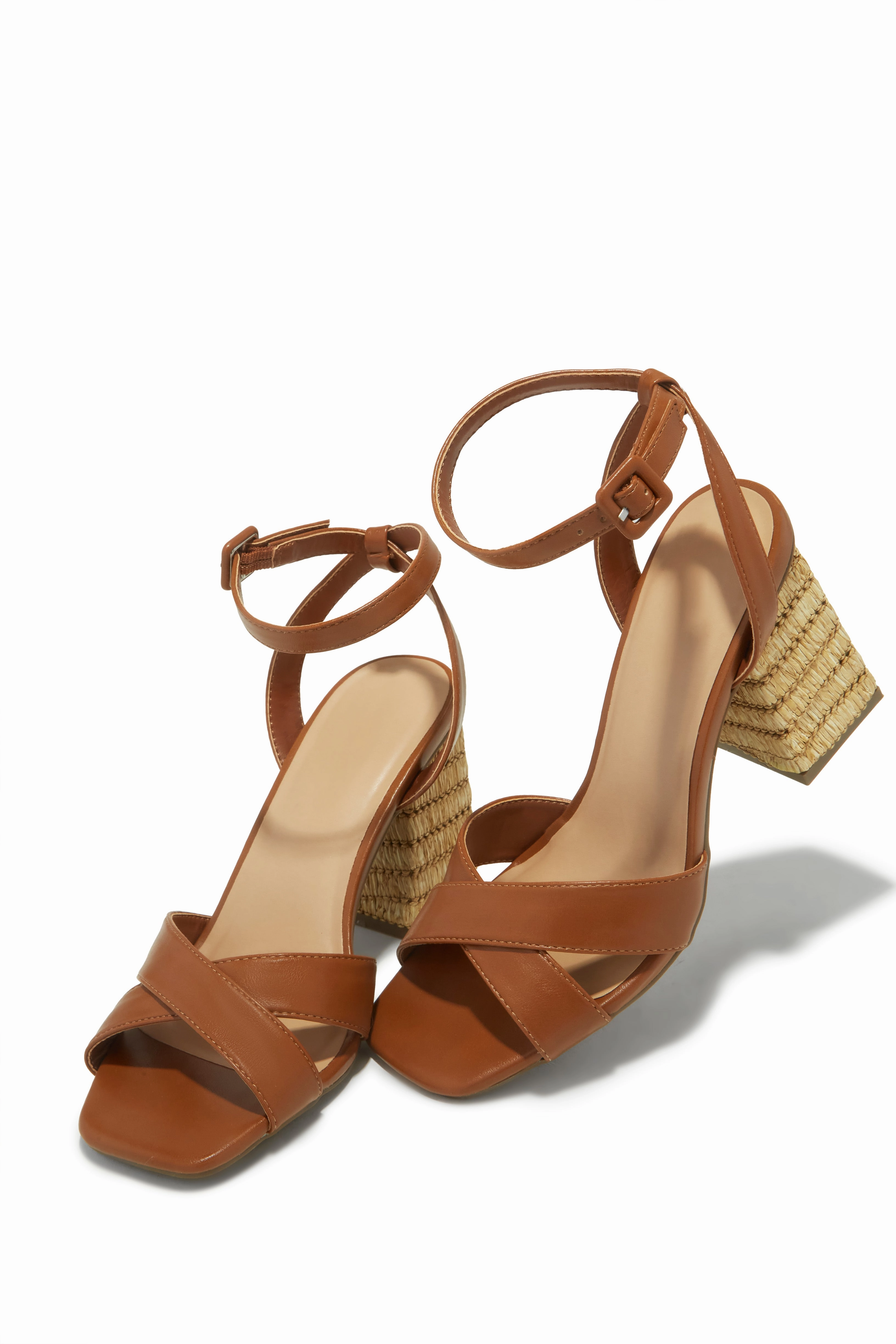 Punta Cana Block Heels - Chestnut
