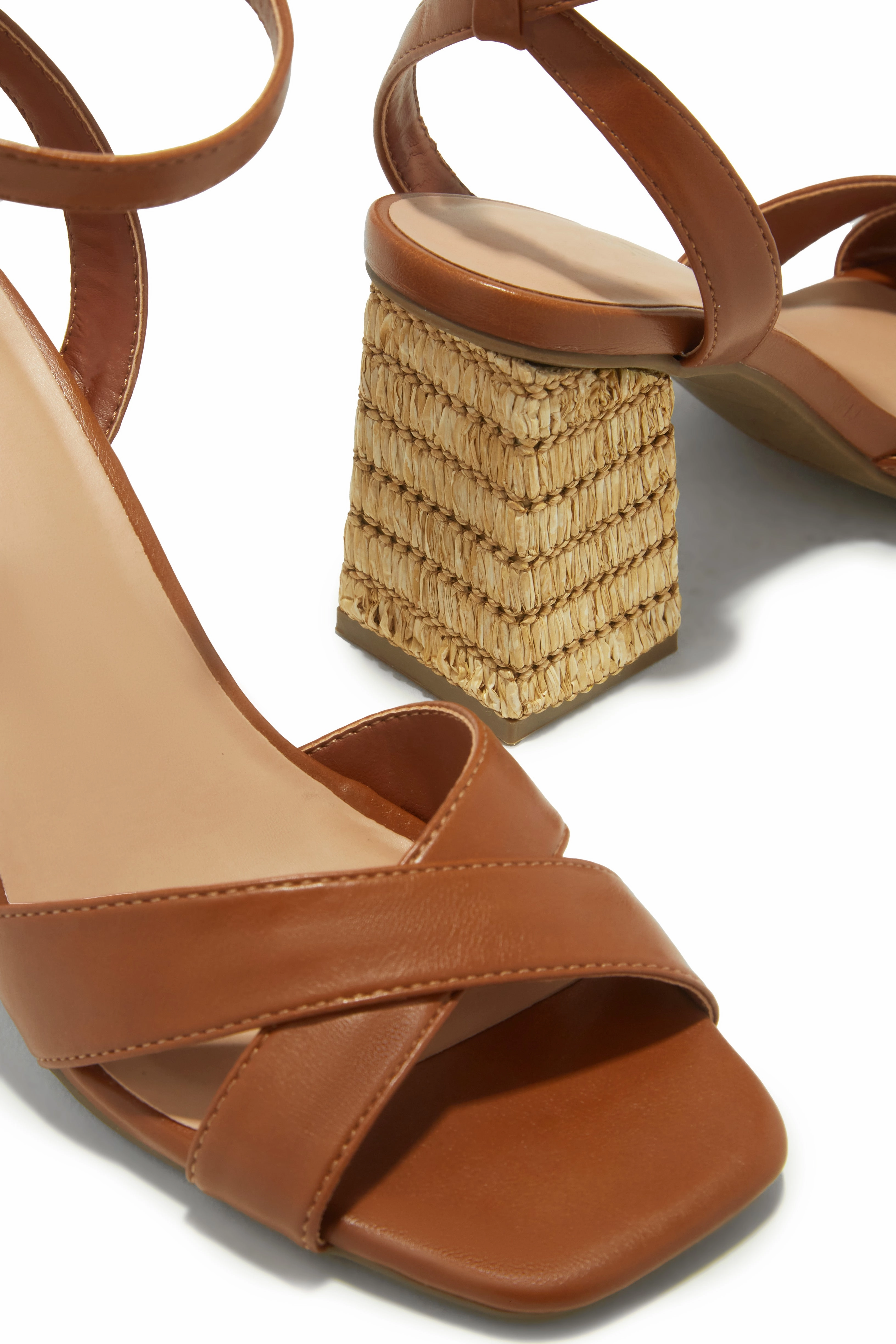 Punta Cana Block Heels - Chestnut