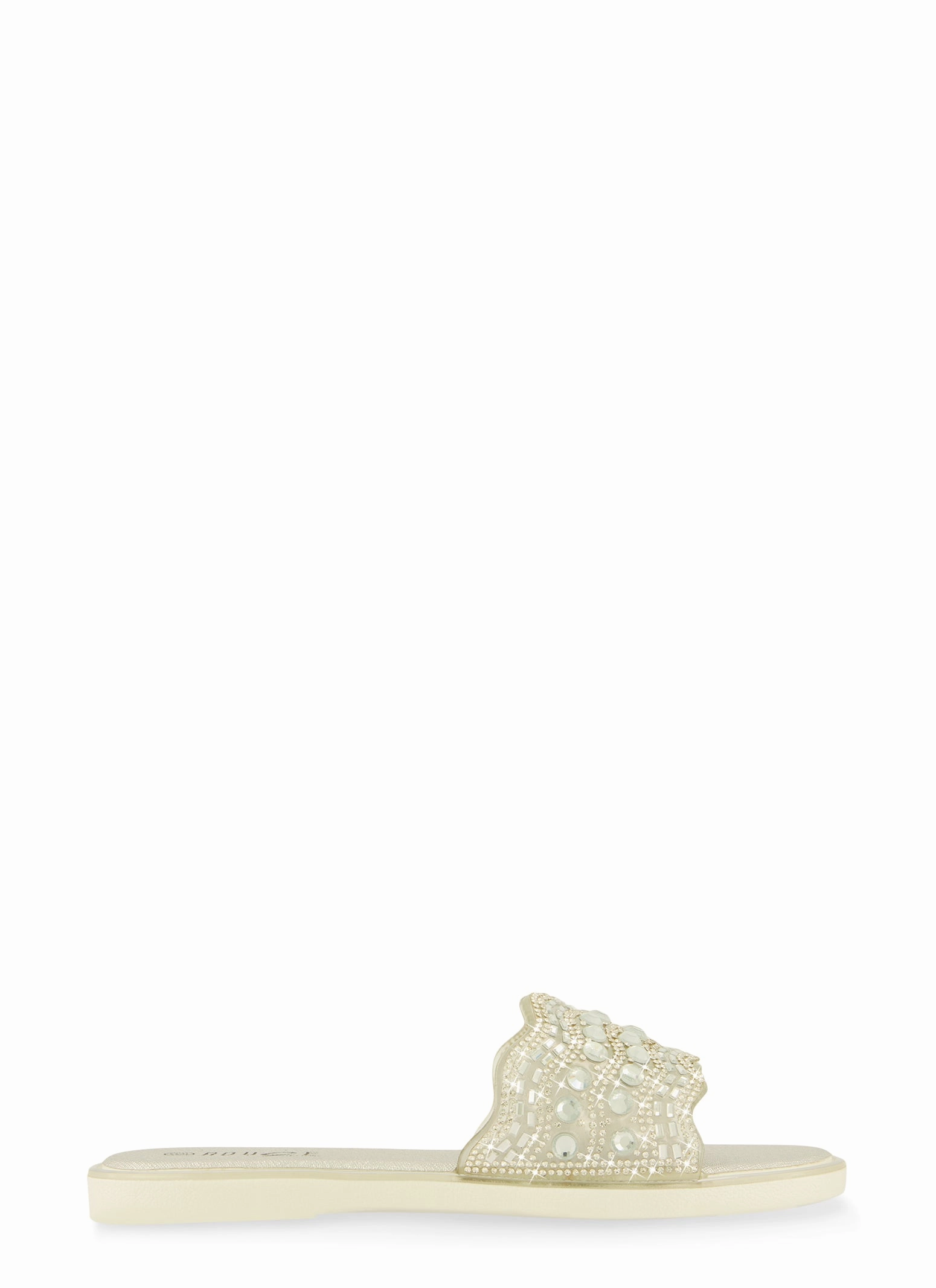 Rhinestone Band Slide Sandals