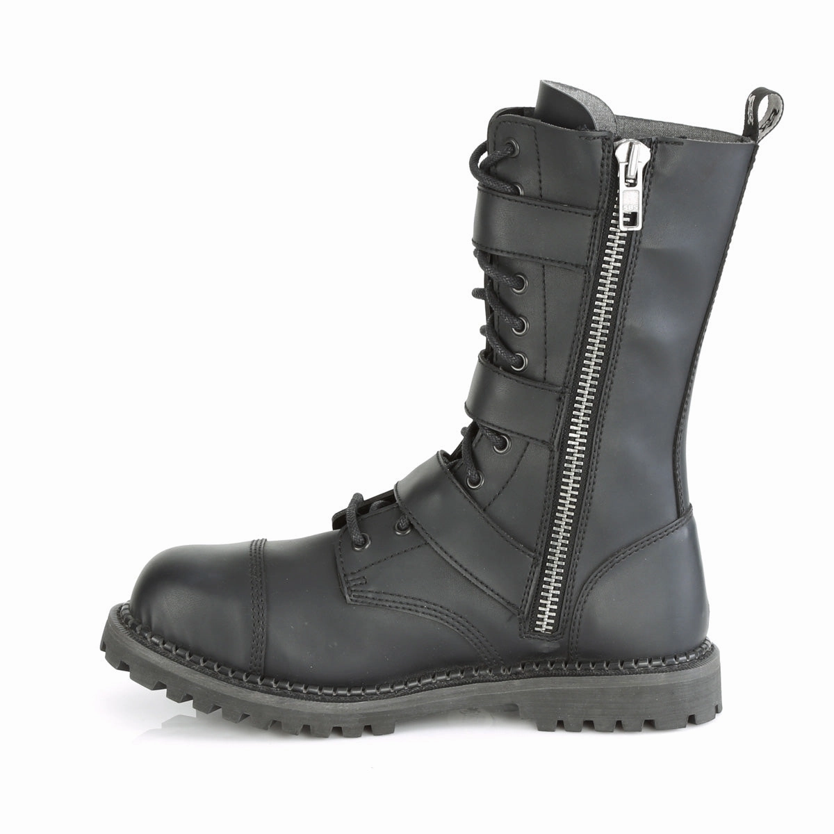 RIOT-12BK  Black Vegan Leather