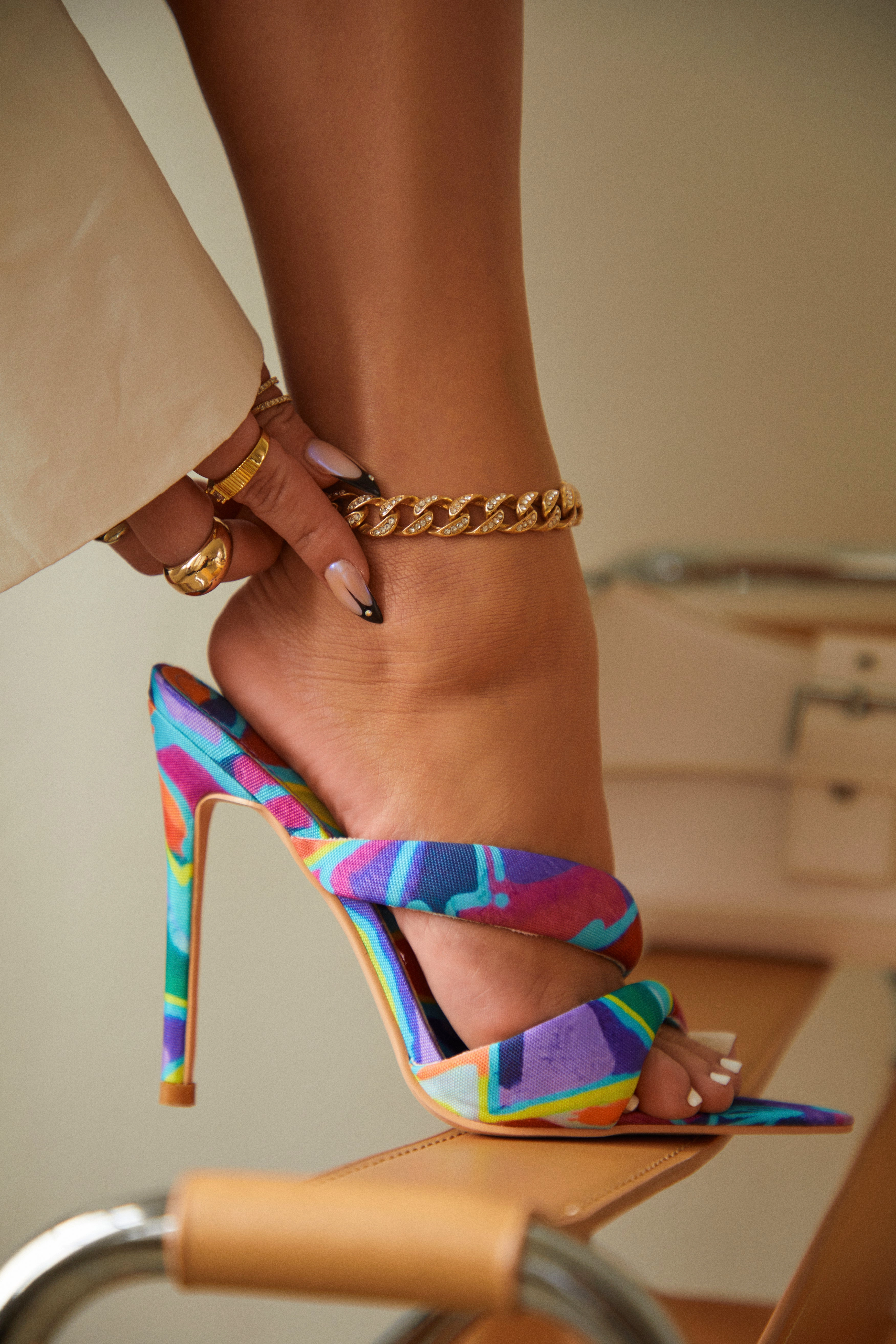 Ryett High Heel Mules - Multi