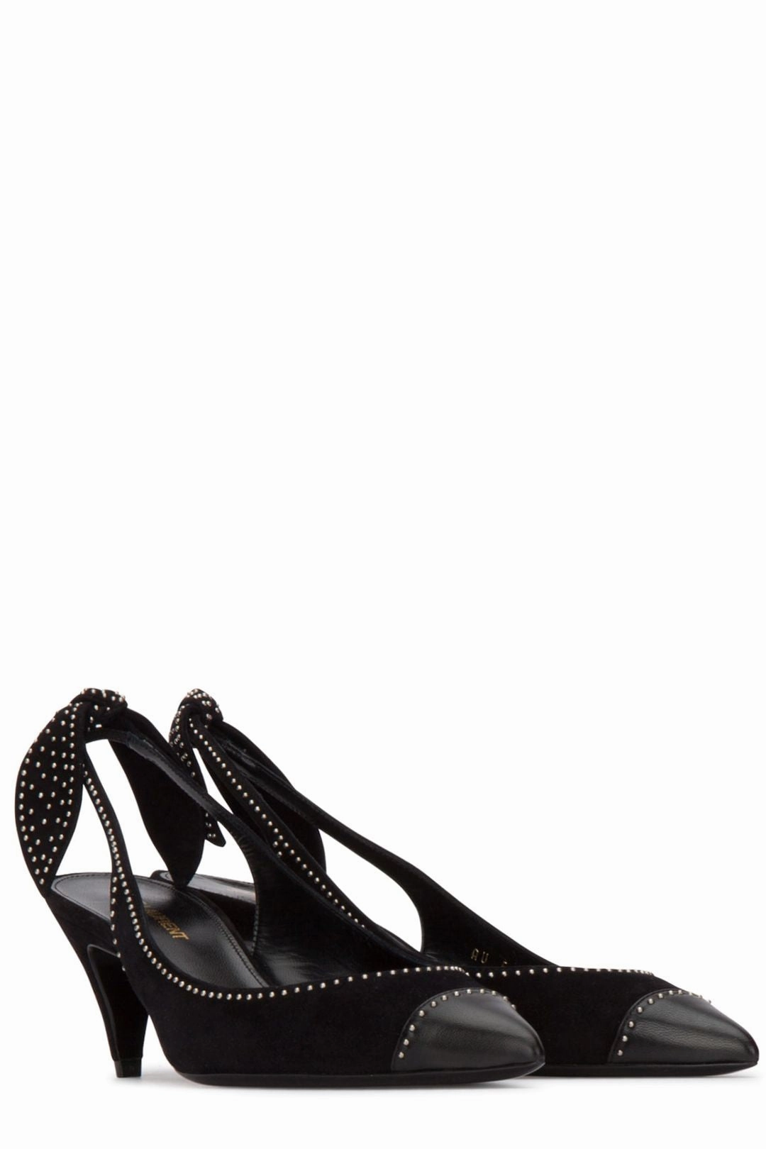 Saint Laurent Charlotte Pointed Toe Slingback Pumps
