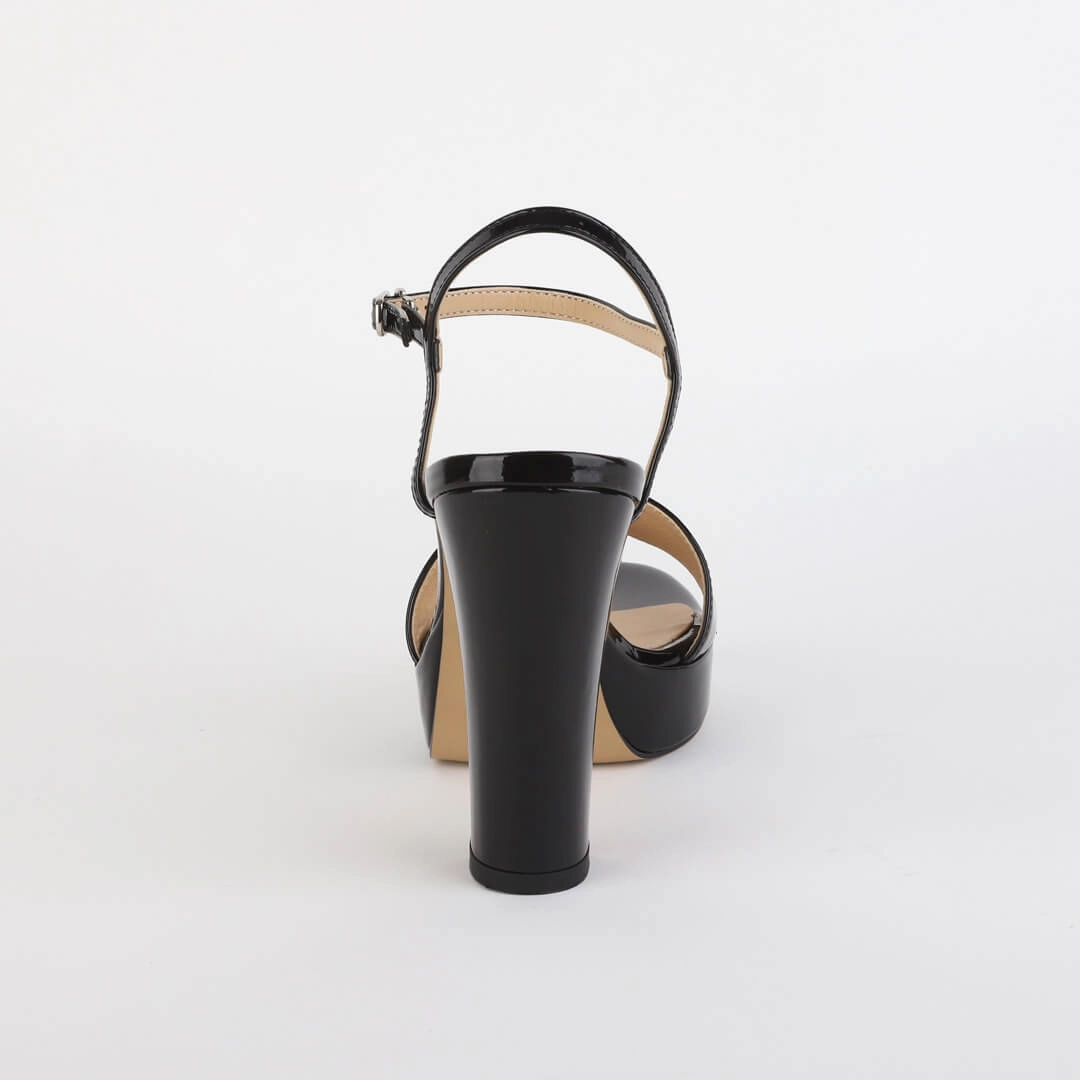 SAMI BLACK PATENT - high platform