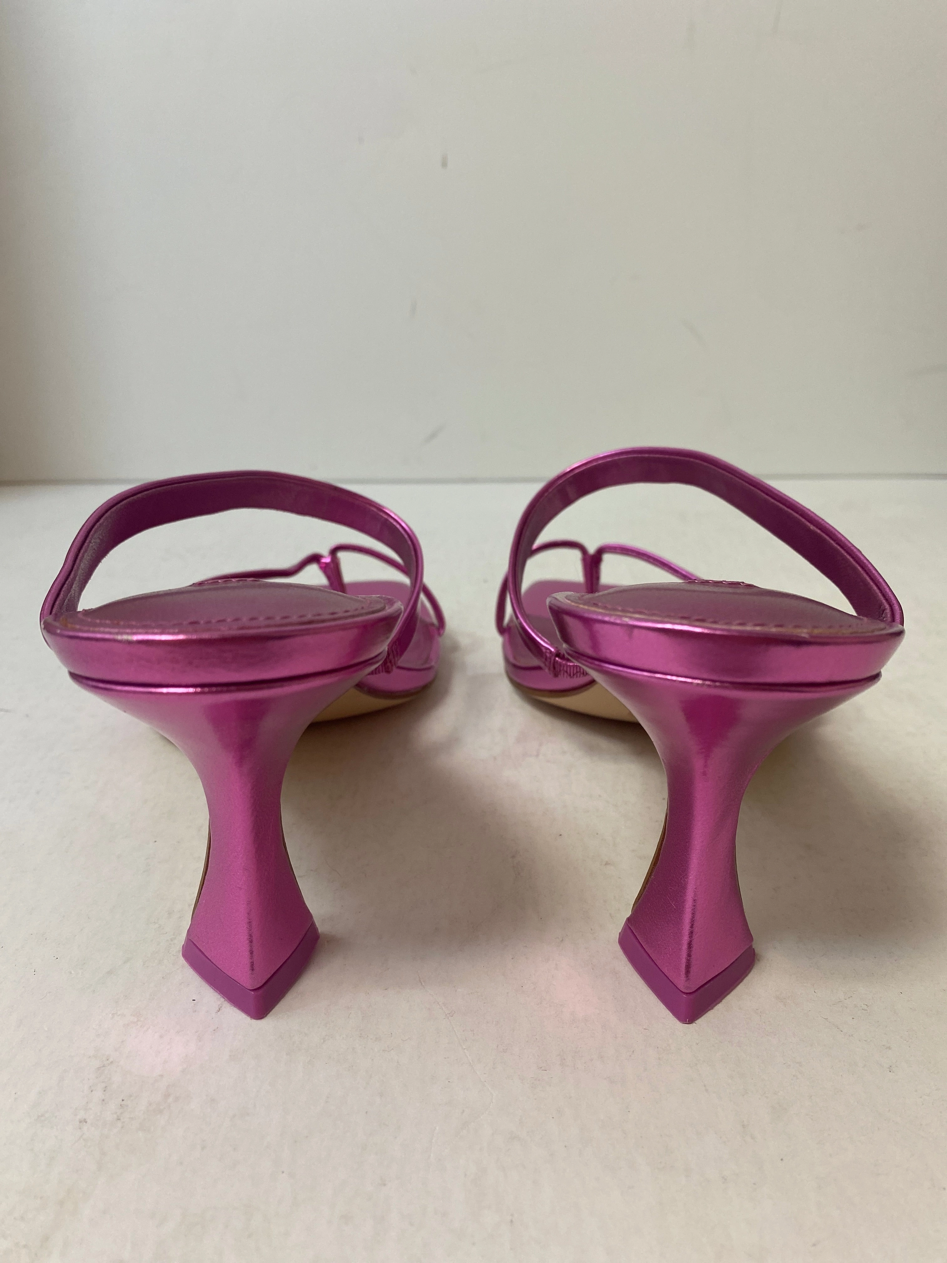Sandals Heels Block By Nine West In Pink, Size: 10