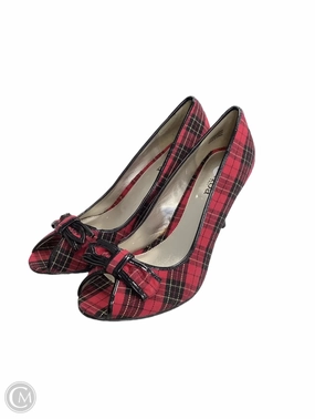 Sandals Heels Stiletto By Diba In Red, Size: 10