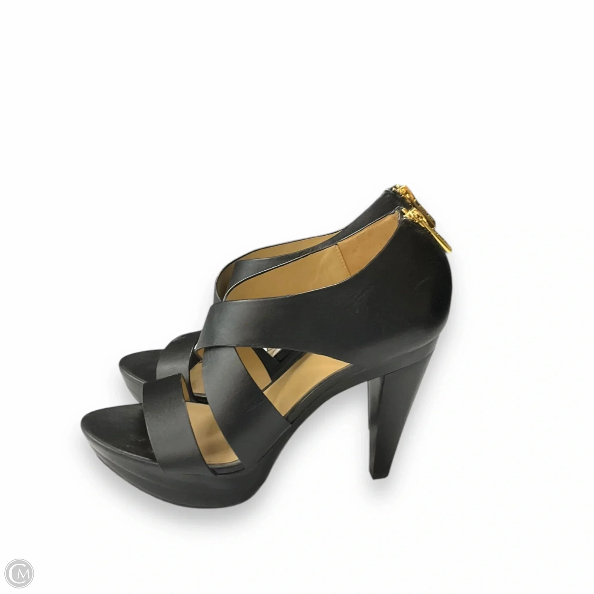 Sandals Heels Stiletto By Michael By Michael Kors In Black, Size: 8.5