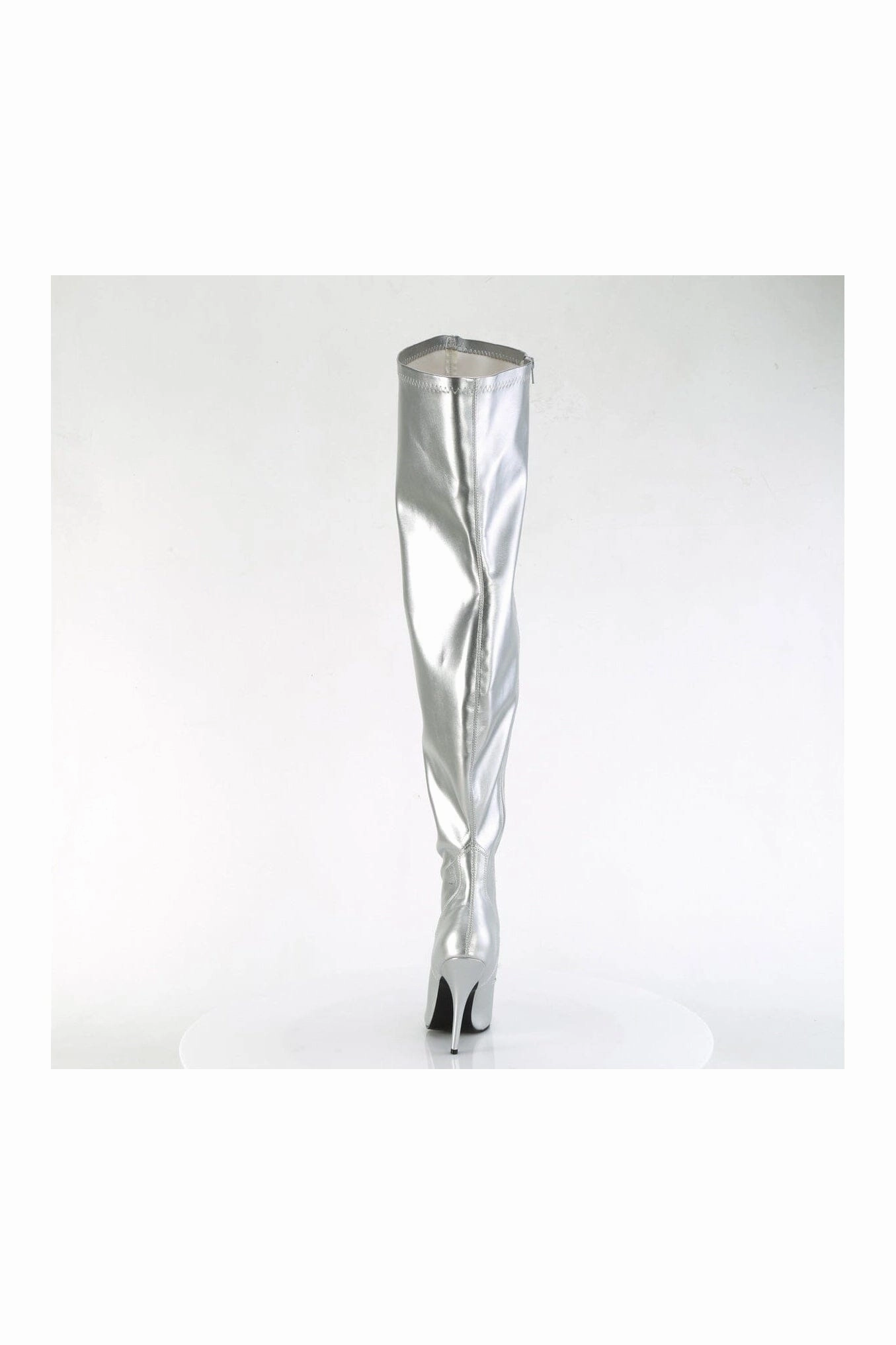 SEDUCE-3000WC Silver Patent Thigh Boot
