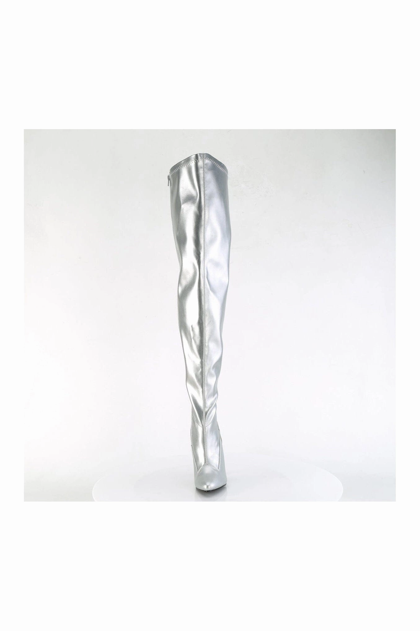 SEDUCE-3000WC Silver Patent Thigh Boot