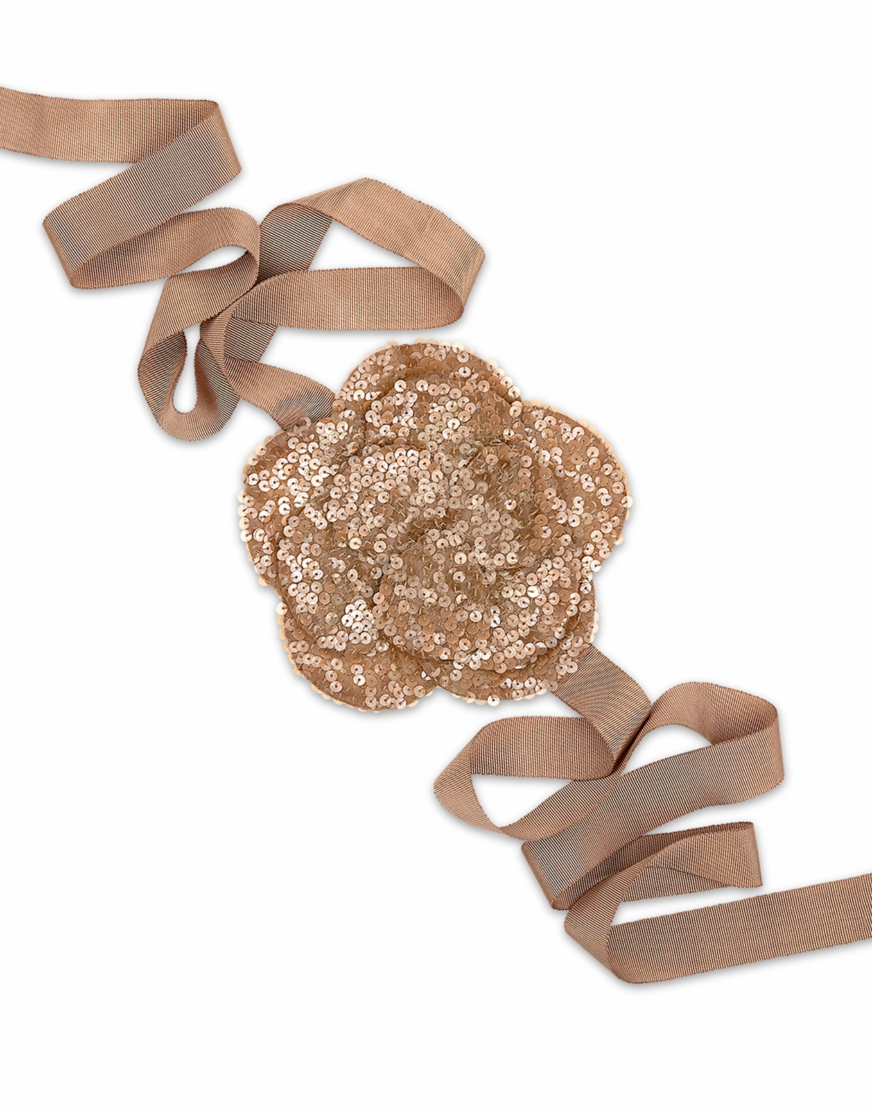Sequin Flower Tie