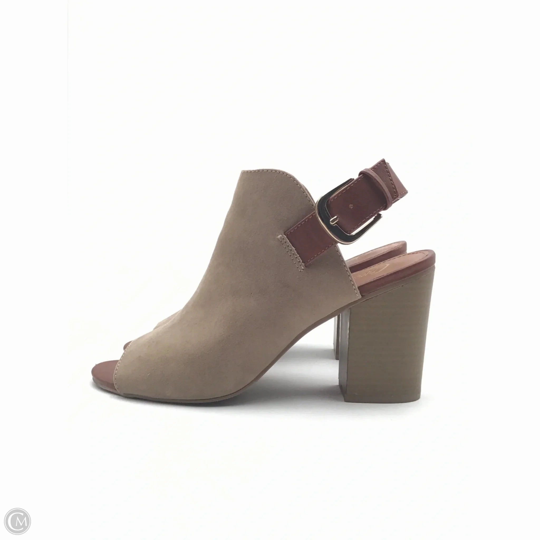 Shoes Heels Block By Candies In Brown, Size: 9.5