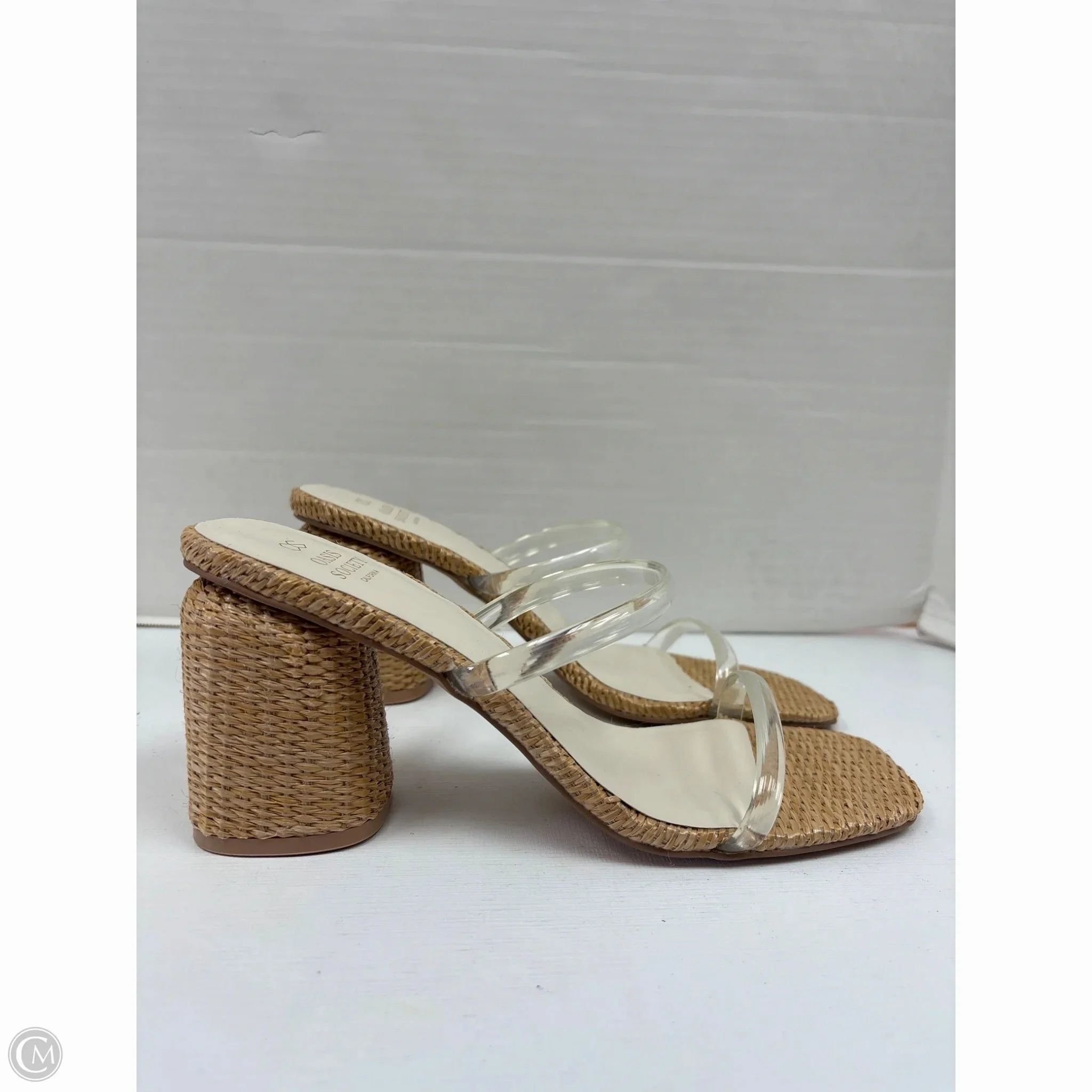 Shoes Heels Block By Clothes Mentor In Tan, Size: 10