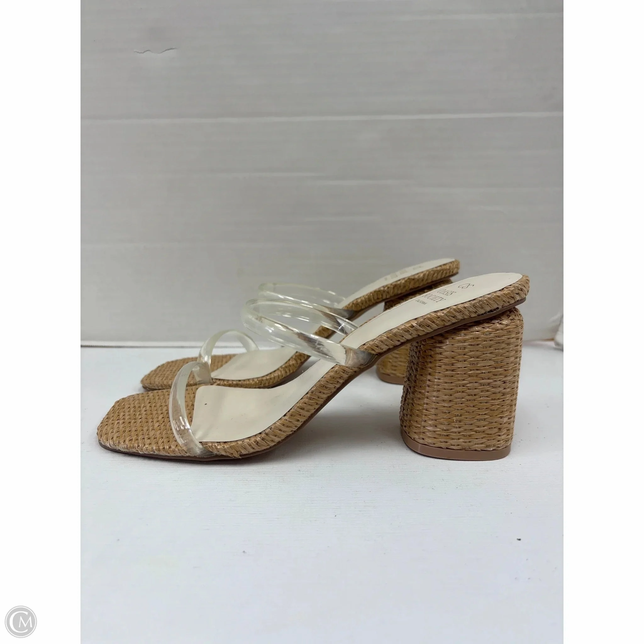 Shoes Heels Block By Clothes Mentor In Tan, Size: 10