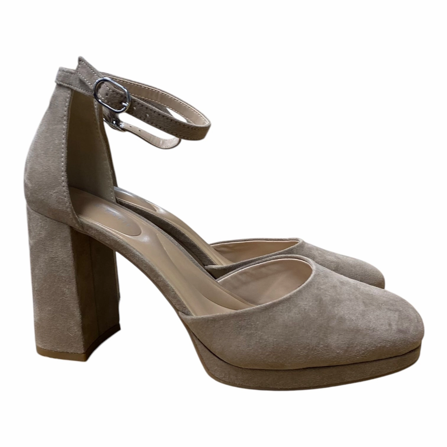 Shoes Heels Block By Kelly And Katie In Tan, Size:9