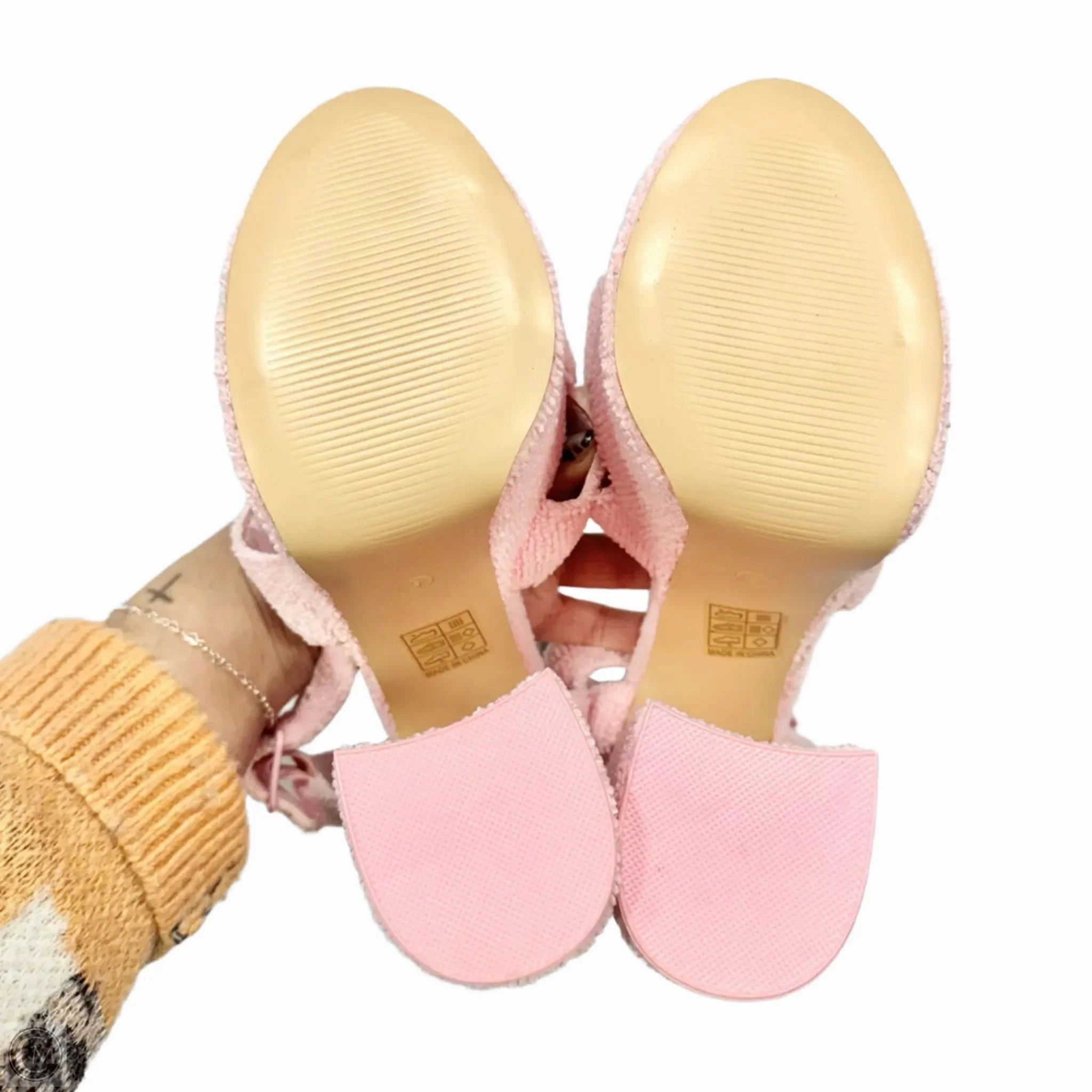 Shoes Heels Block By Public Desire In Pink, Size: 5
