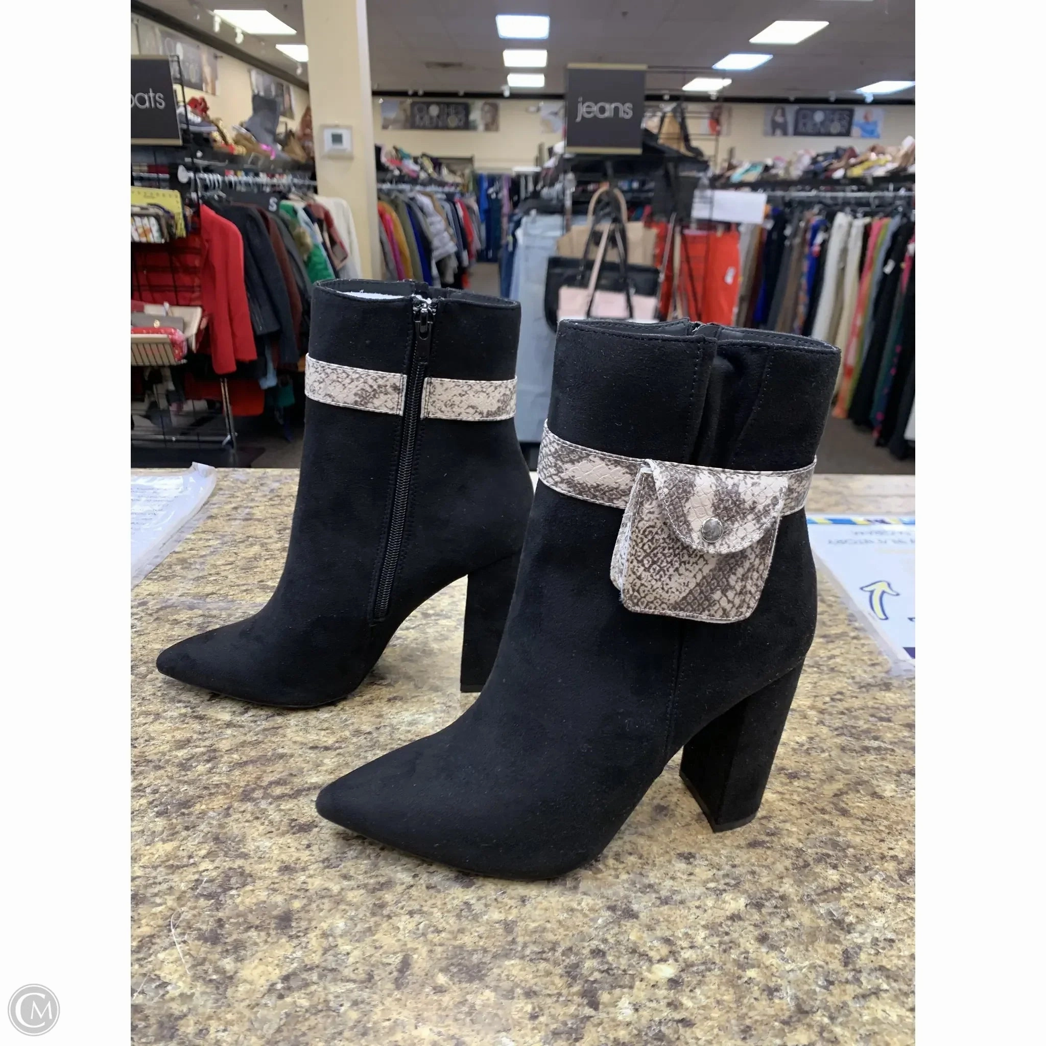 Shoes Heels Block By Qupid In Black, Size: 8.5