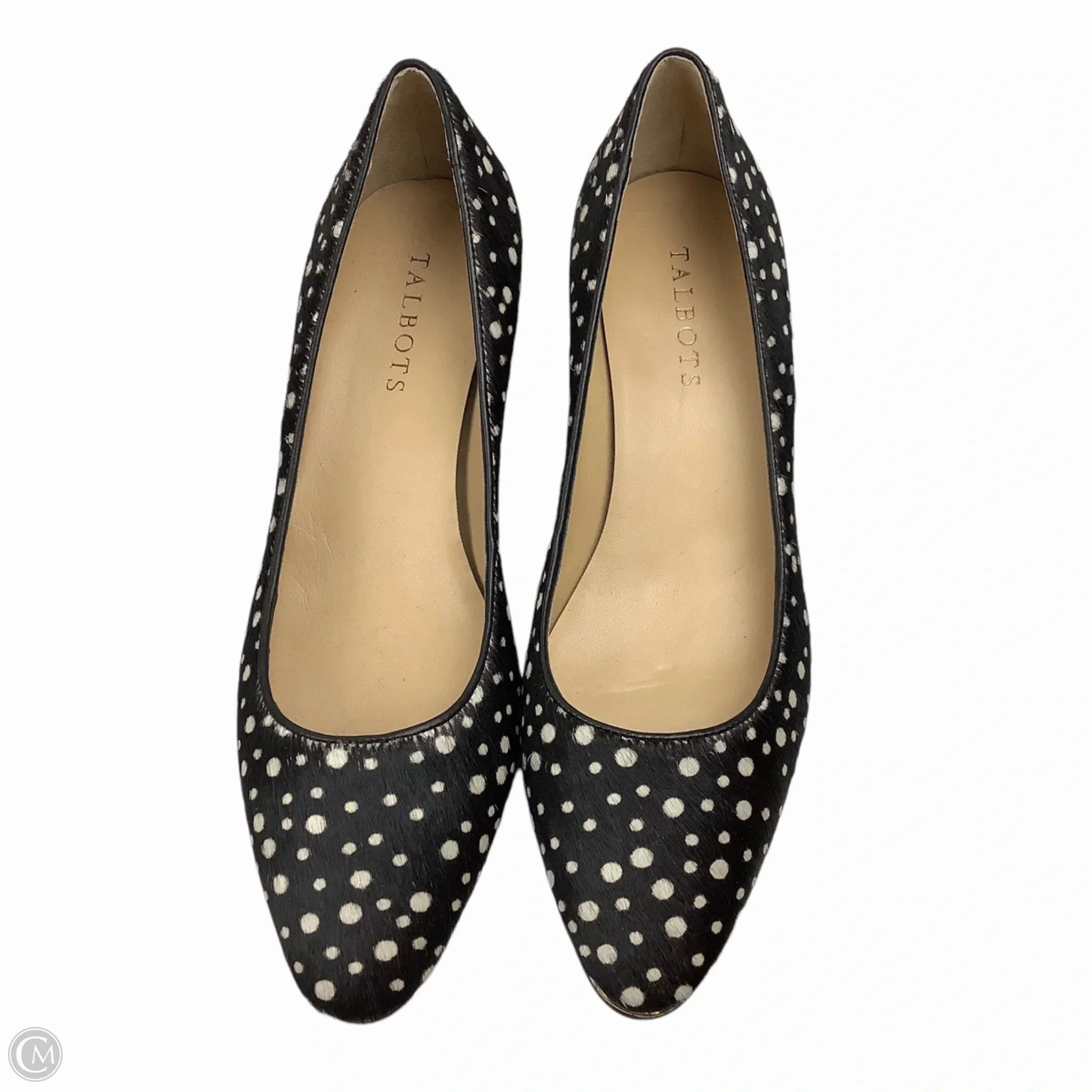 Shoes Heels Block By Talbots In Black & White, Size: 8