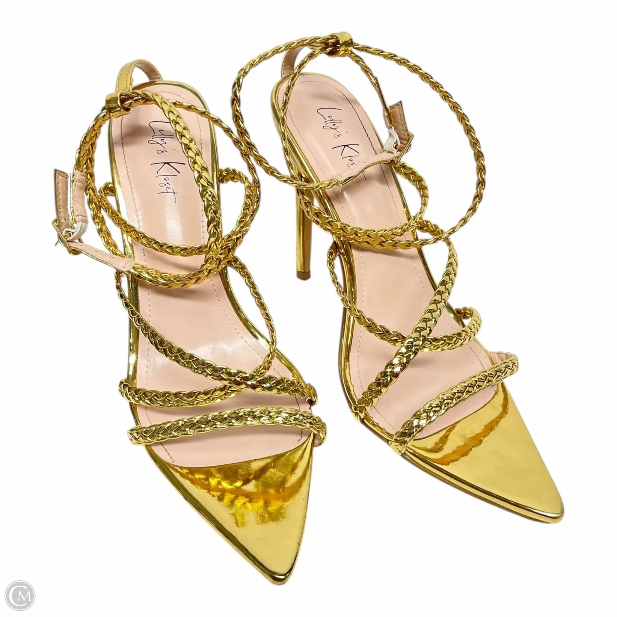 Shoes Heels Stiletto By Lilly’s Kloset In Gold, Size: 8.5