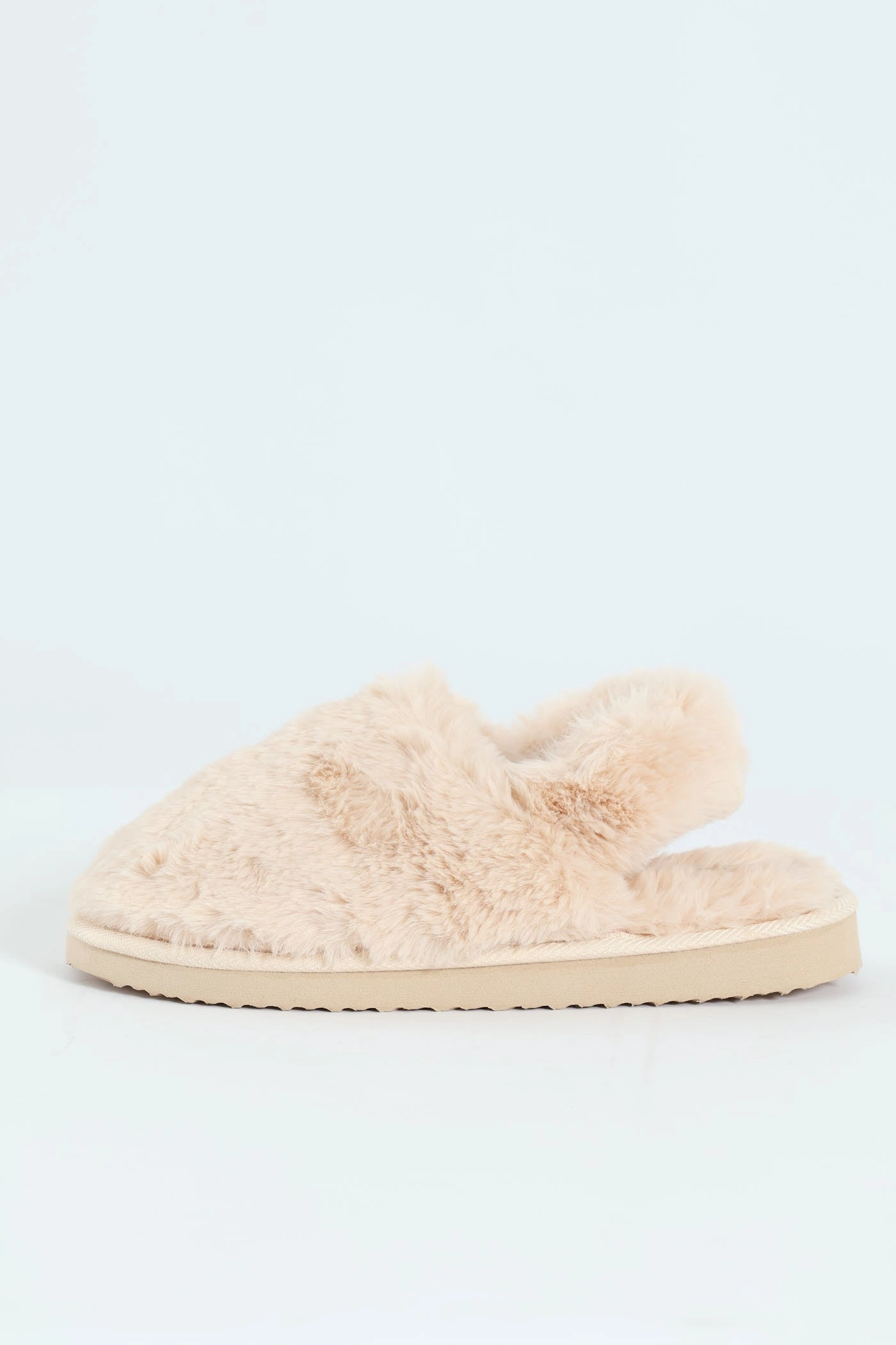 Slingback Closed Toe Slipper - Stone