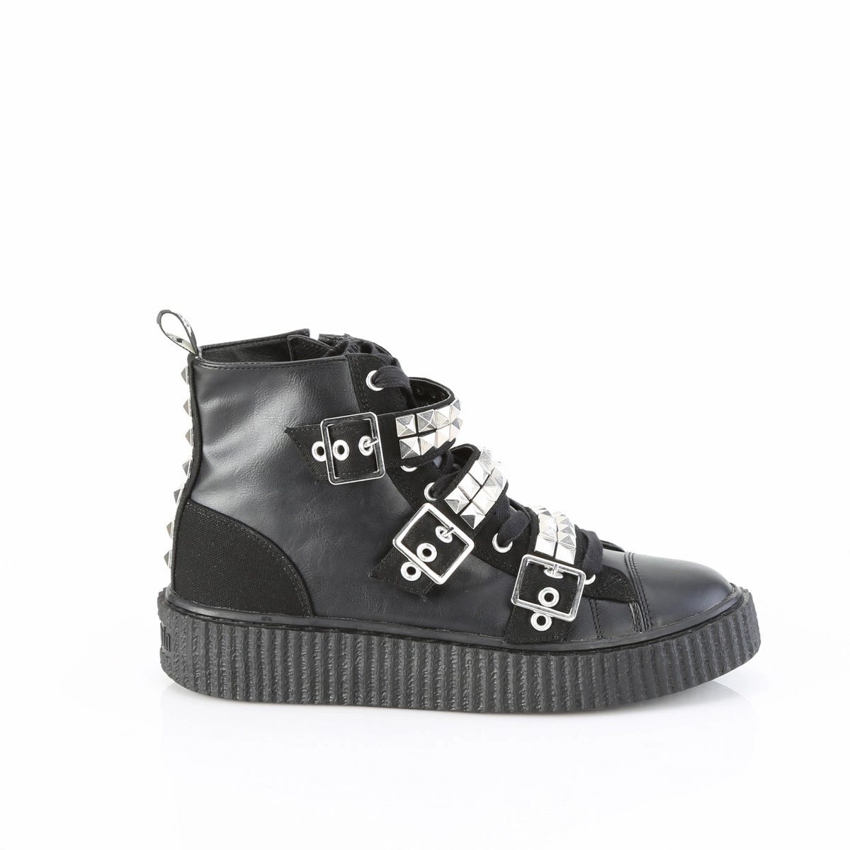 SNEEKER-225  Black Canvas-Vegan Leather