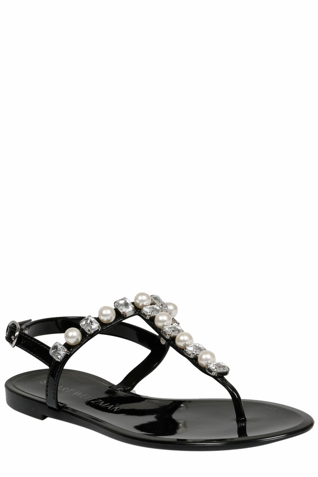 Stuart Weitzman Goldie Embellished Jelly Sandals