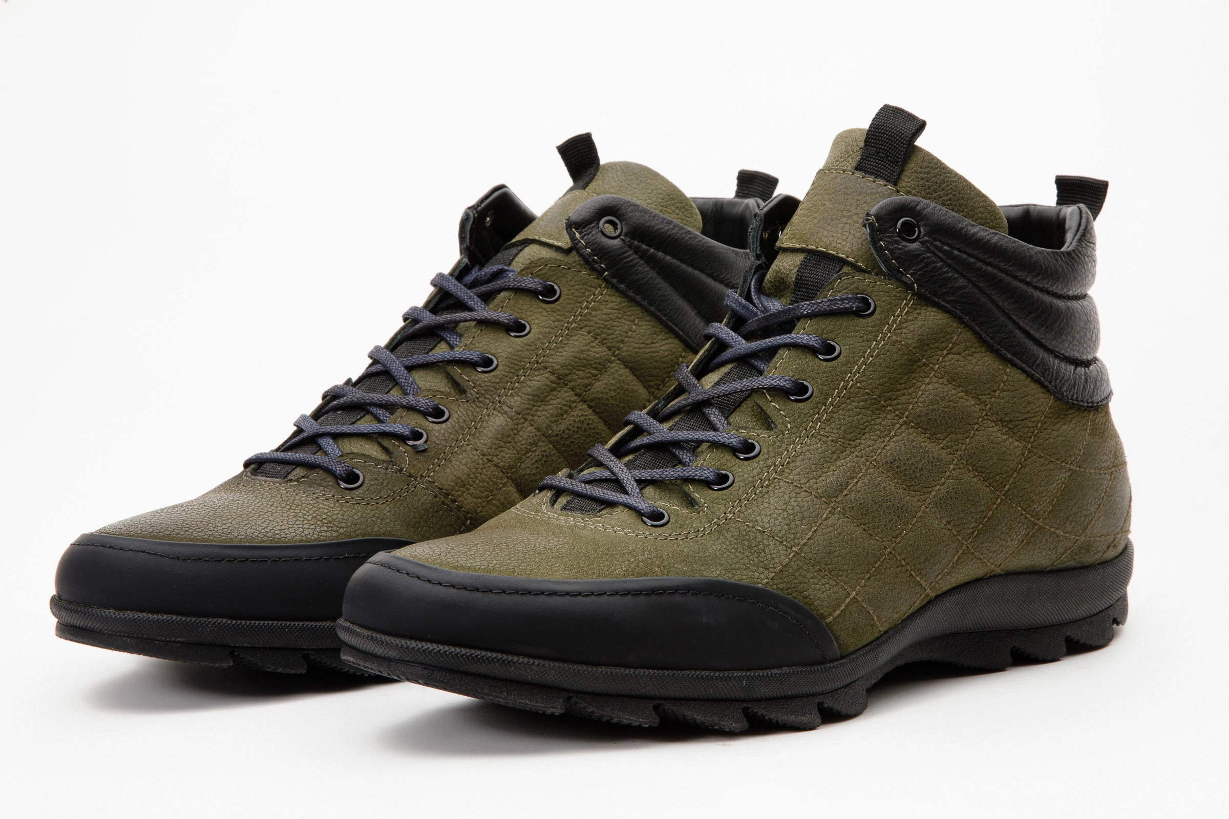 The Riga Green Suede Leather Casual Lace-Up Men Boots Final Sale!