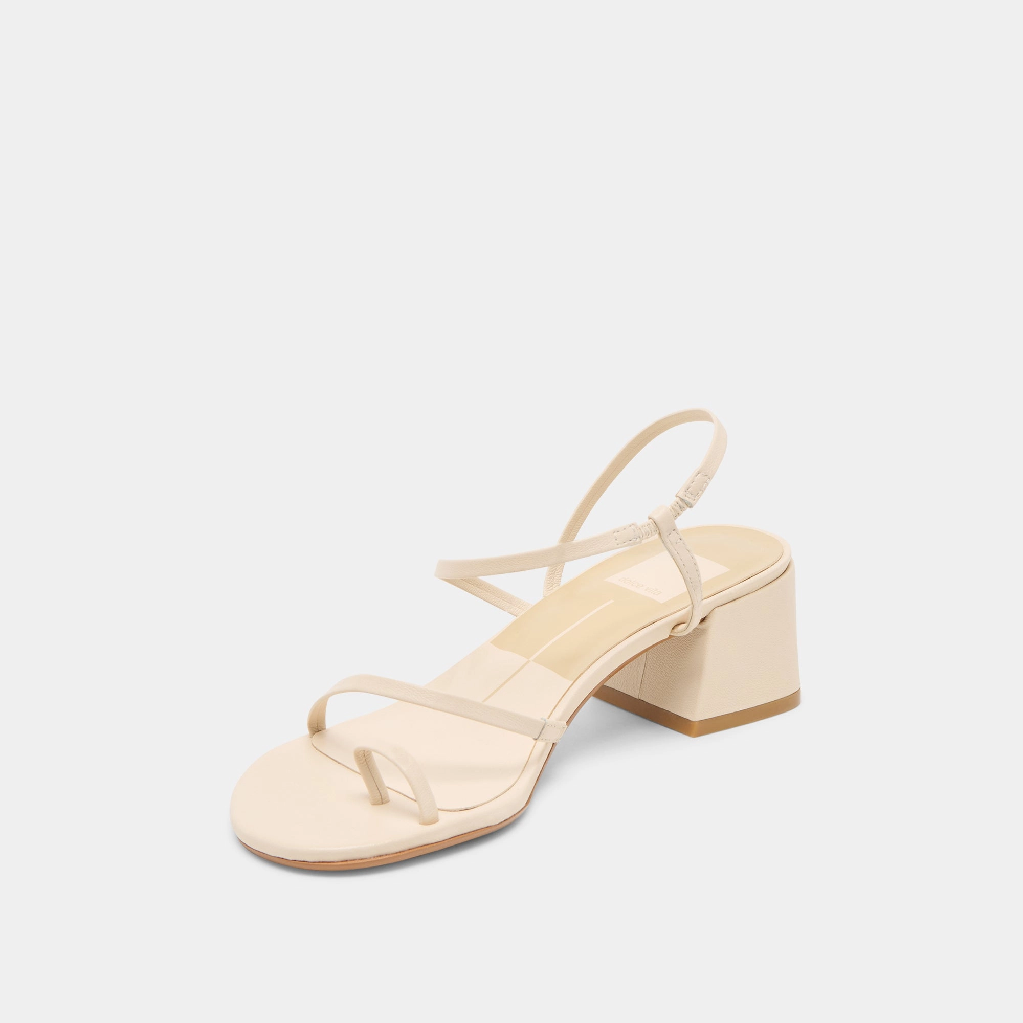 TRINI HEELS CREME LEATHER