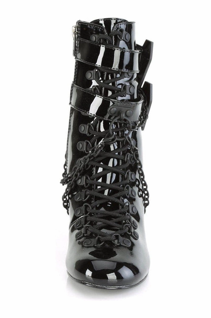 VIVIKA-128 Ankle Boot | Black Patent