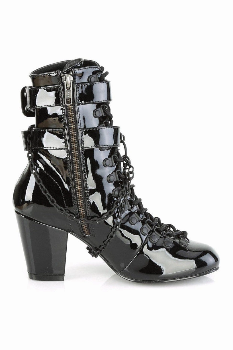 VIVIKA-128 Ankle Boot | Black Patent
